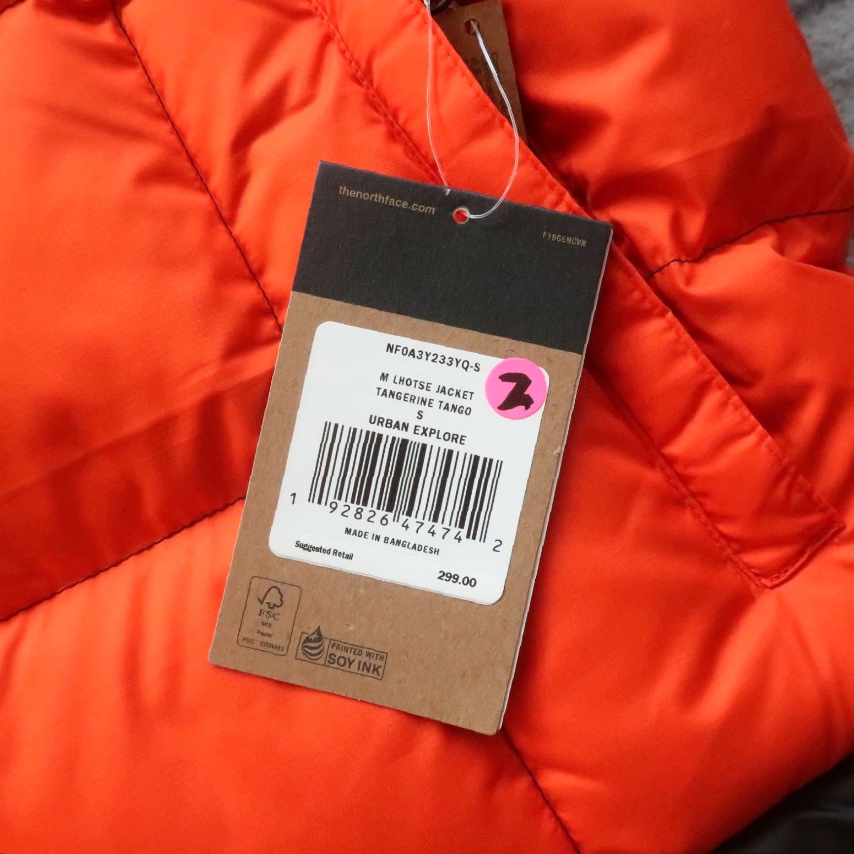 The North Face VINTAGE The North Face 700 Down Lhotse Puffer Jacket Mens Small Tangerine / Black Winter Coat Size US S / EU 44-46 / 1 - 5 Thumbnail