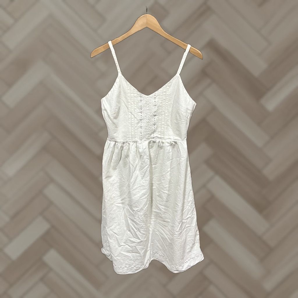 Old Navy Old Navy Womens Sleeveless White Slip Dress Midi L Size L / US 10 / IT 46 - 1 Thumbnail