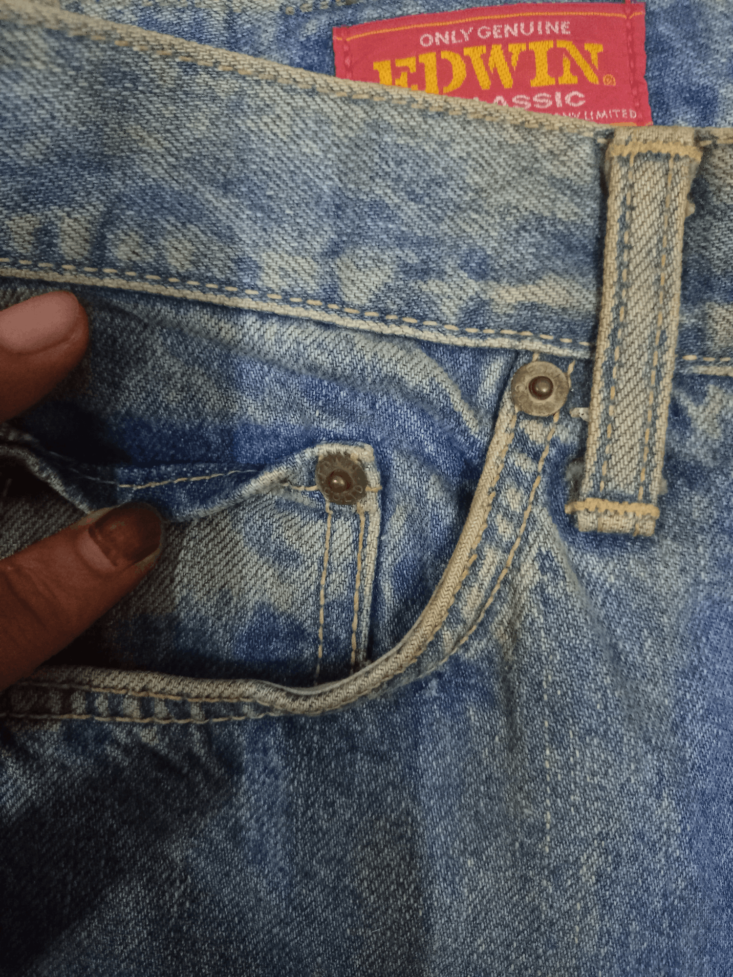Edwin Vintage Edwin 1962 US Classic Grunge Style Baggy Jeans 31x26 Size US 31 - 6 Thumbnail