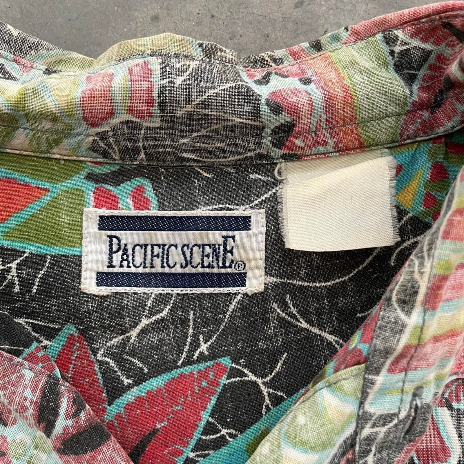 Vintage Vintage Pacific Scene Black Tiki Hawaiian Shirt Size US L / EU 52-54 / 3 - 4 Thumbnail