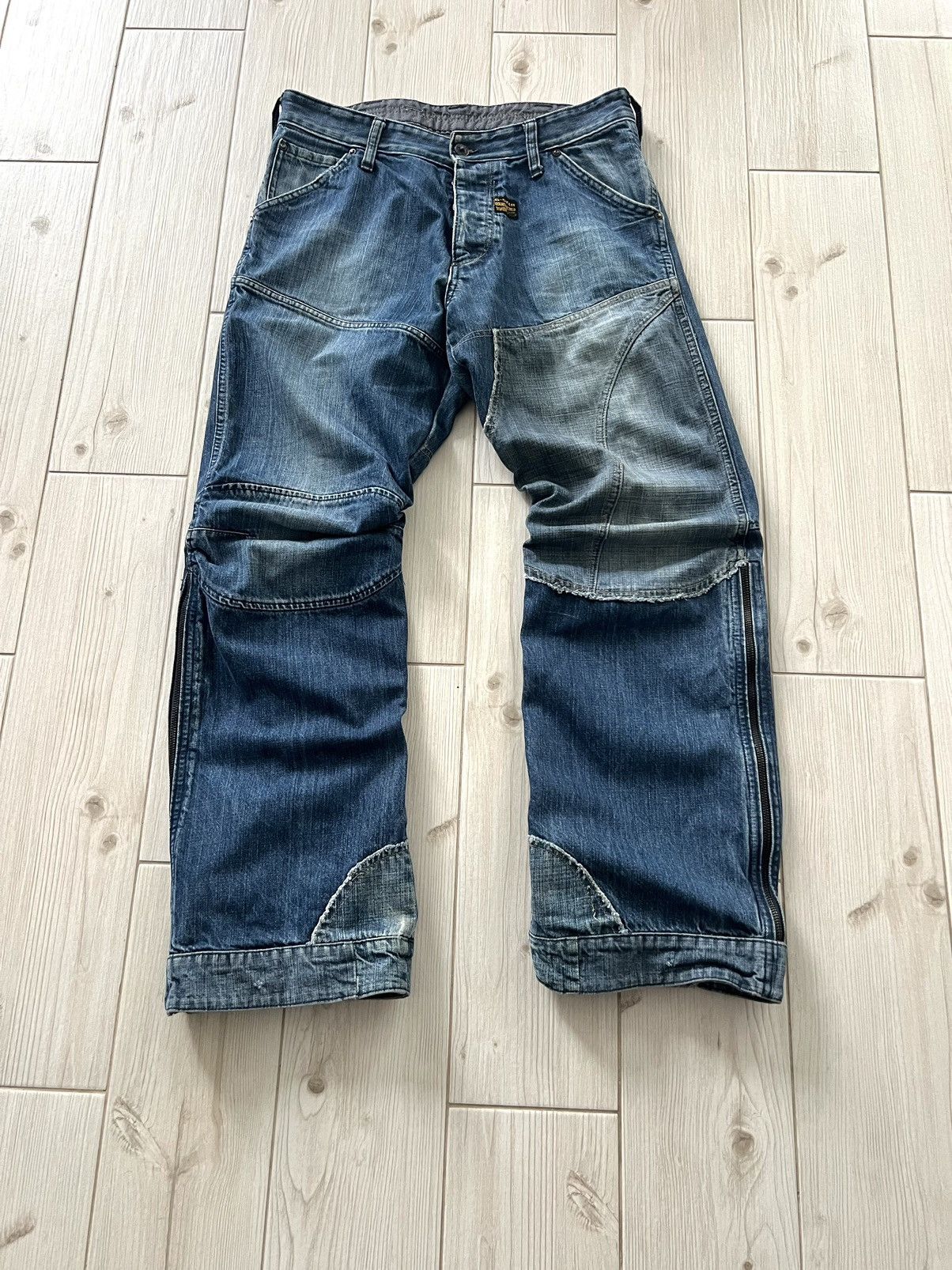 G-Star G Star Raw Vintage Mens Denim Pants Double Knee Patchwork 32 Size US 32 / EU 48 - 1 Thumbnail
