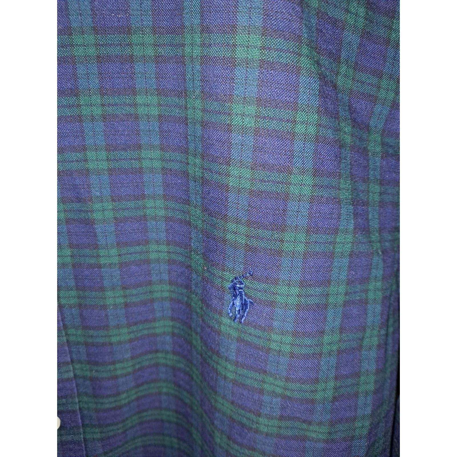 Ralph Lauren Ralph Lauren Plaid Button Up Shirt Green and Blue Size XL Size US XL / EU 56 / 4 - 2 Thumbnail