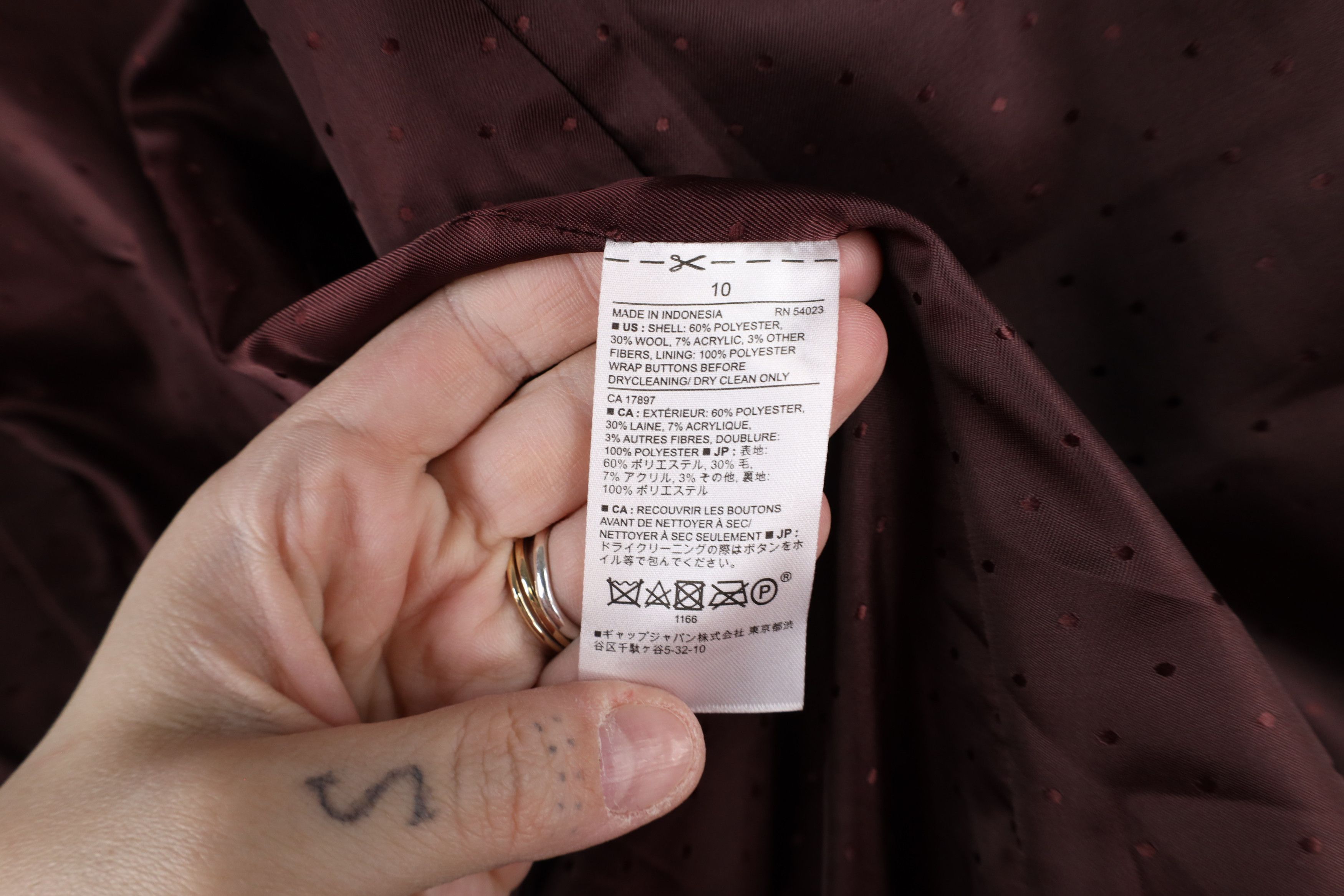 Banana Republic × Vintage Banana Republic Herringbone Academy Blazer Suit Jacket Beet Size L / US 10 / IT 46 - 9 Thumbnail