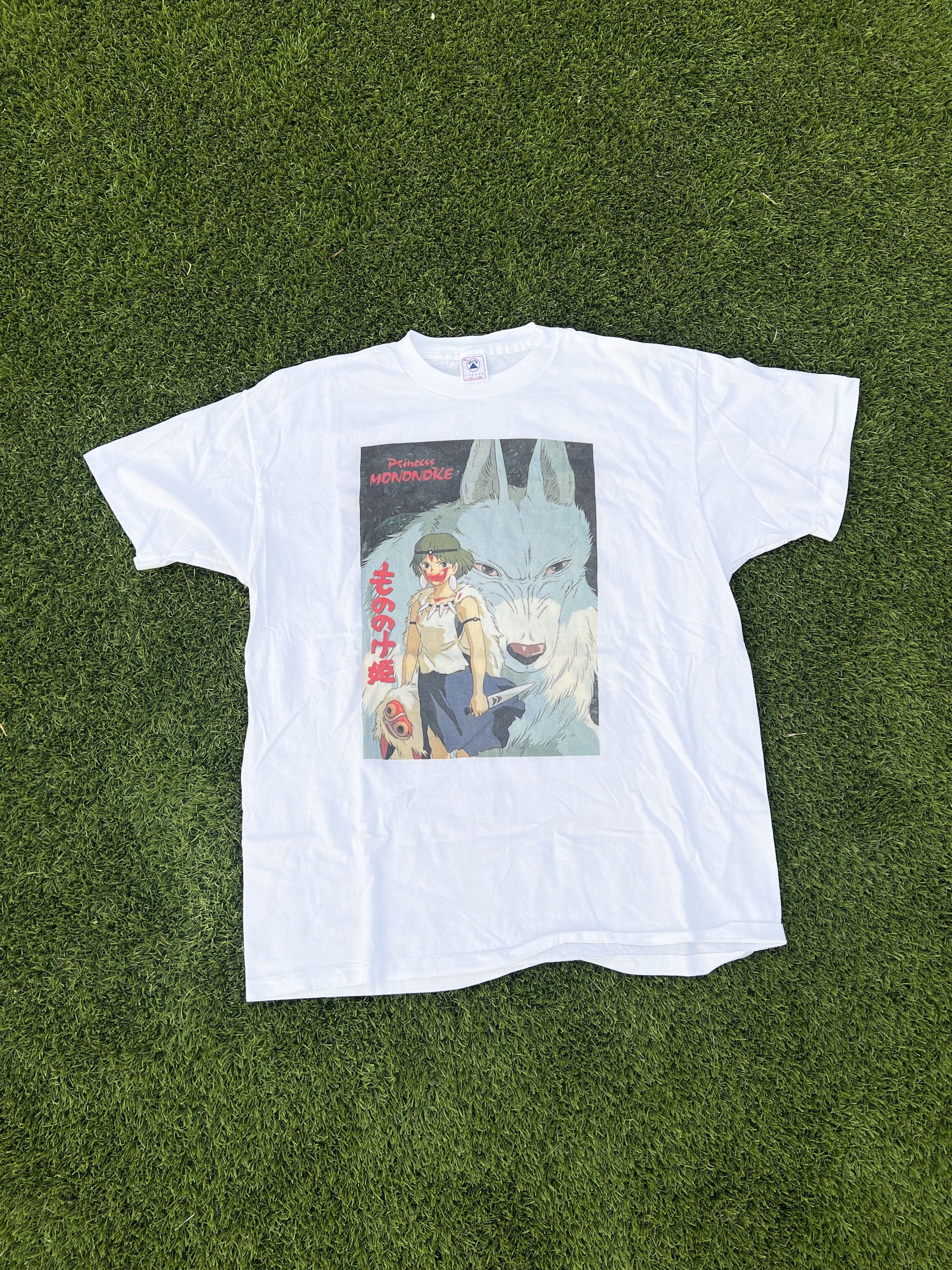 image of Movie x Vintage Princess Mononoke Tee Single Stitch in White, Men's (Size XL)