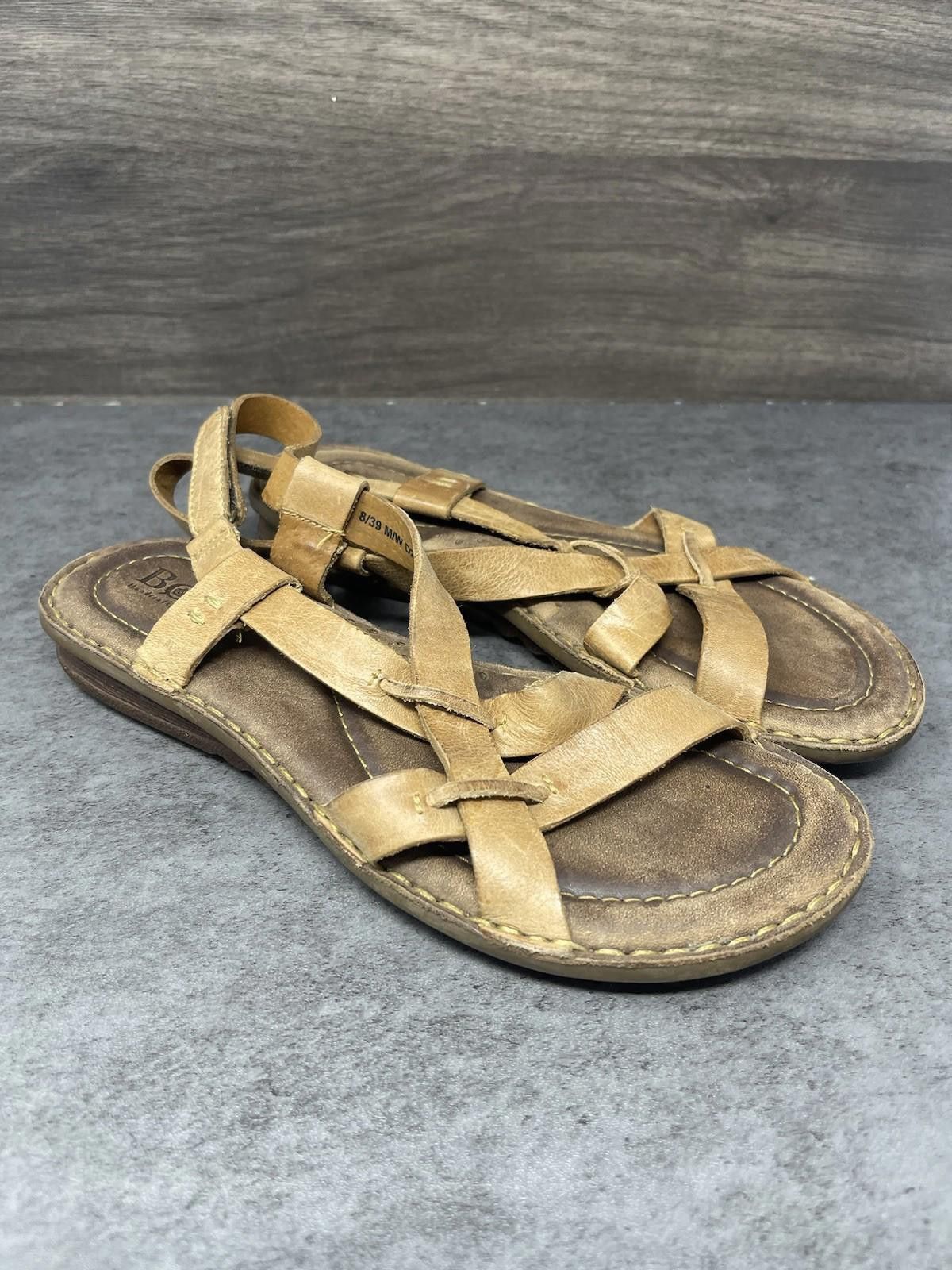 Born Born Sandals Womens Size 8 (39) Brown Leather Strappy Size US 8 / IT 38 - 4 Thumbnail