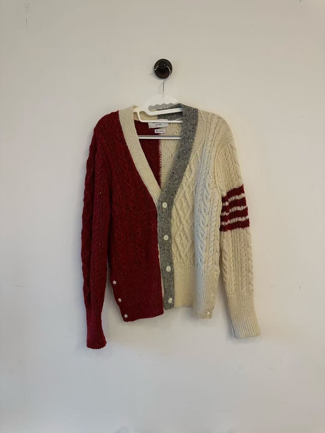 Thom Browne thom browne color-blocked wool cardigan Size US S / EU 44-46 / 1 - 1 Thumbnail