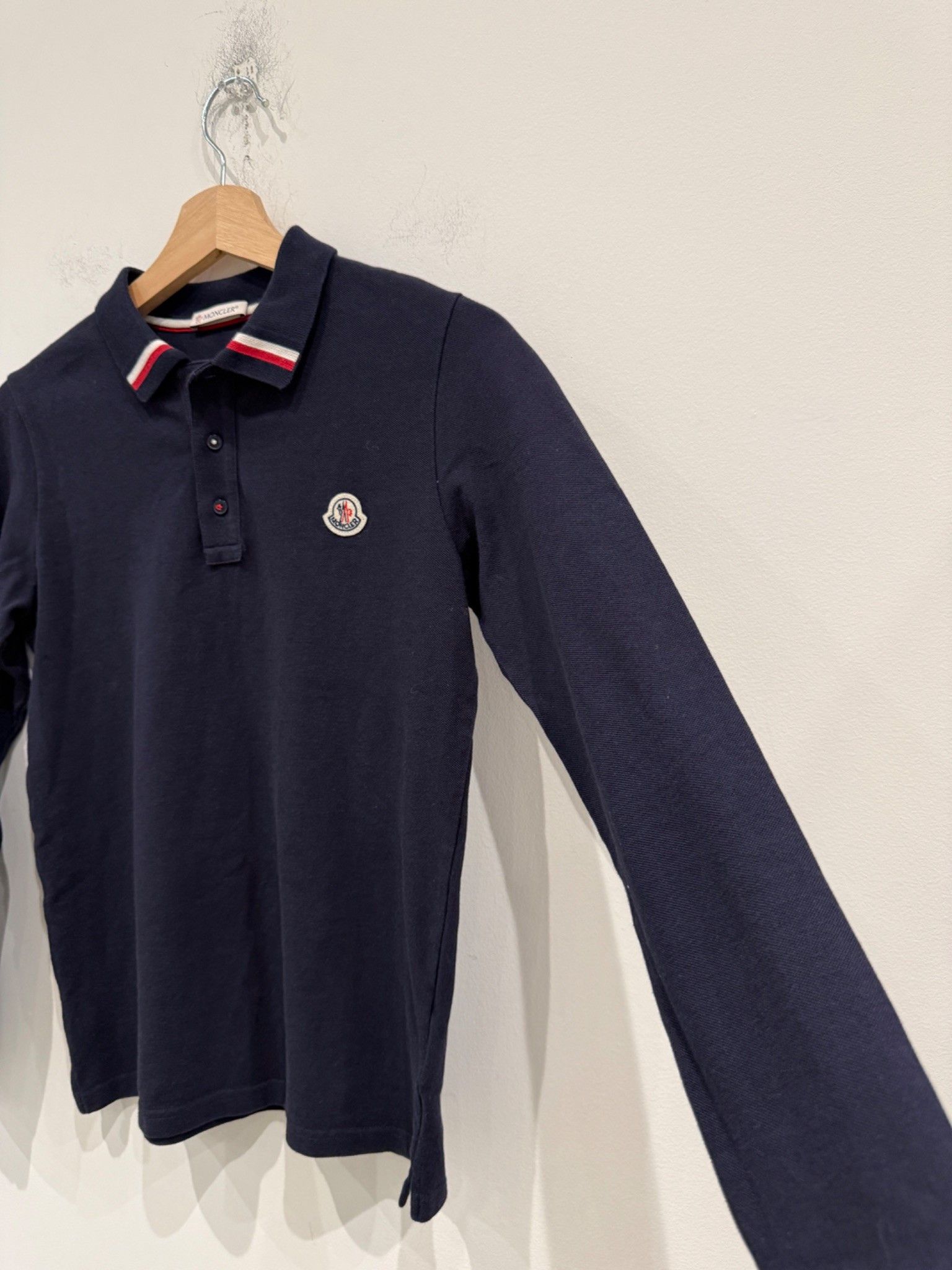 Moncler Moncler Navy Long Sleeve Polo Size US S / EU 44-46 / 1 - 2 Thumbnail