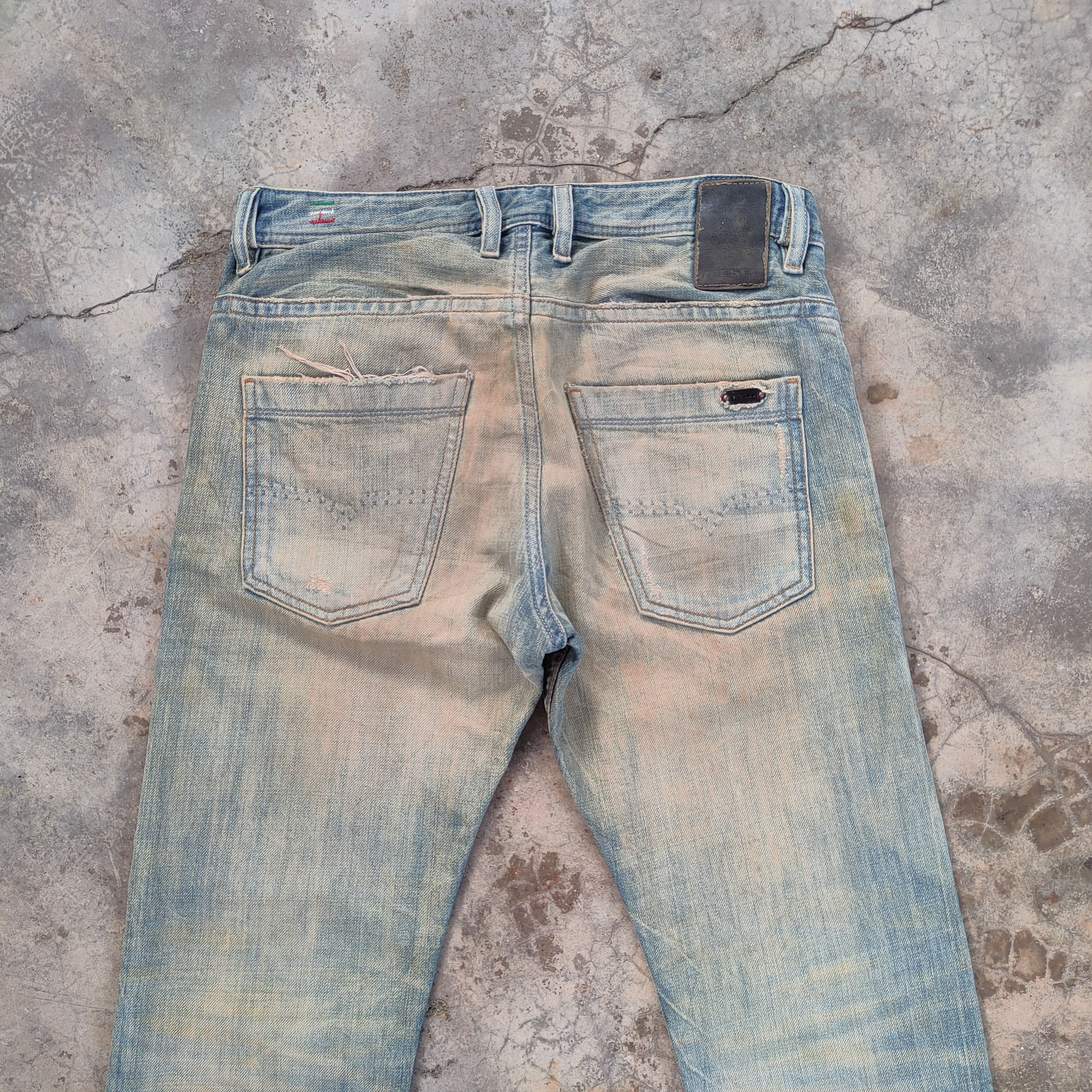 Diesel VINTAGE DIESEL RUSTY FADED DISTRESSED DENIM JEAN PANTS Size US 29 - 9 Thumbnail
