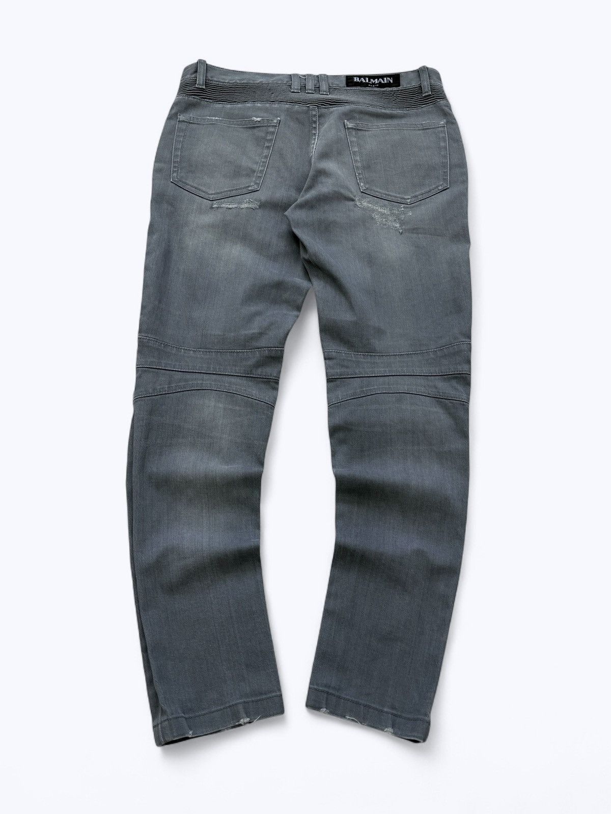 Balmain Balmain Biker Washed Distressed Denim Pants Size US 31 - 7 Thumbnail
