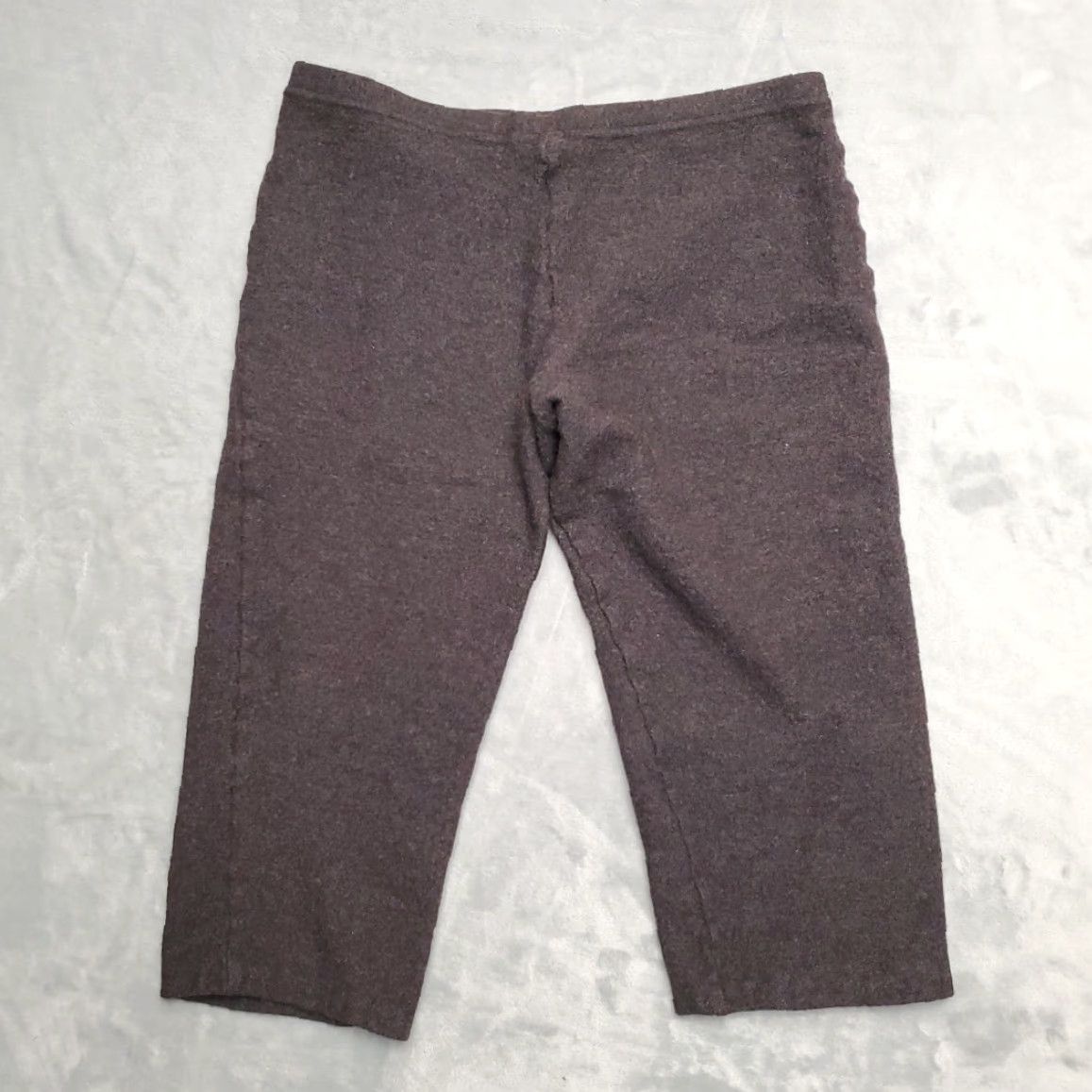 Eileen Fisher VINTAGE Eileen Fisher Pants Womens L Charcoal Wool Cropped Capri Minimalist Made in USA Size 36" / US 14 / IT 50 - 4 Thumbnail