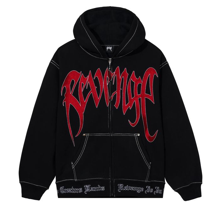 Revenge black and online red hoodie