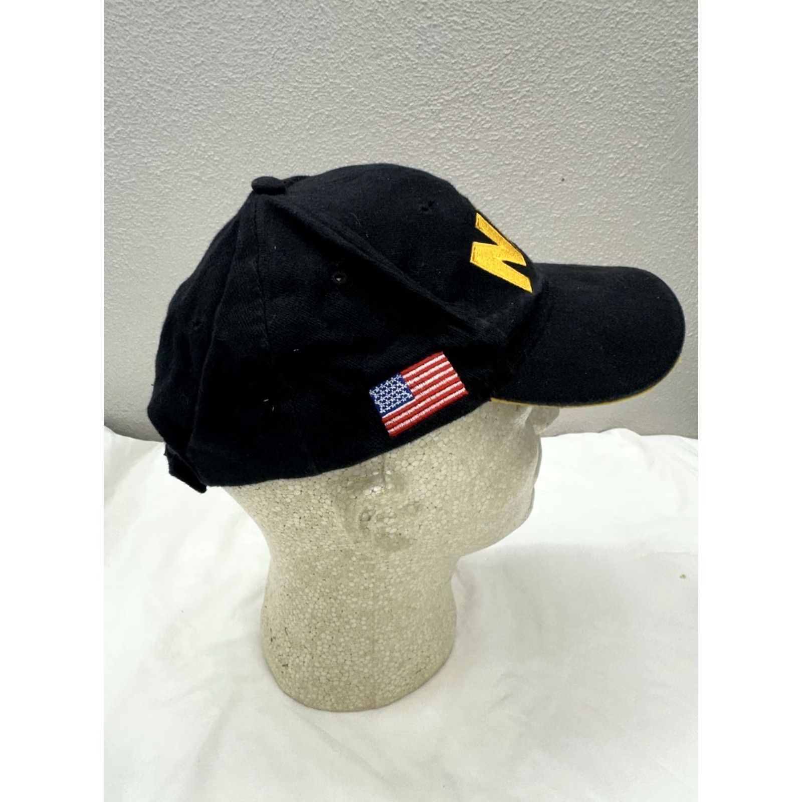 Vintage Unbranded NRA Baseball Hat Black Yellow American Flag Embroidered Adjustable Cap Size ONE SIZE - 5 Thumbnail