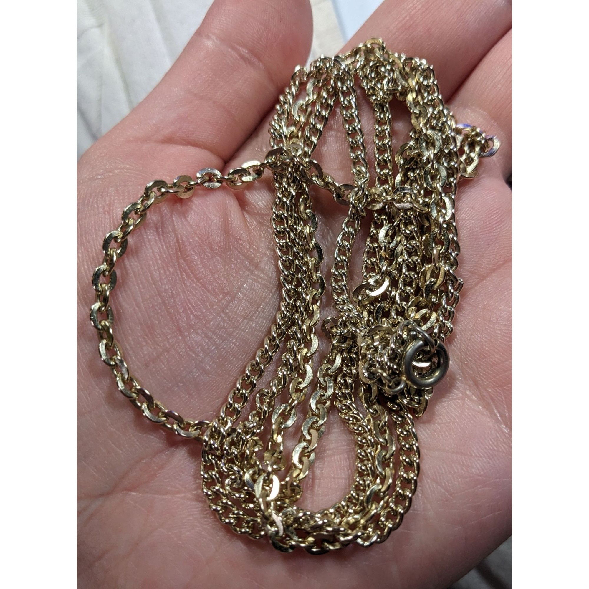 Other Simple Classic Gold Tone Double Chain Necklace Size ONE SIZE - 3 Thumbnail