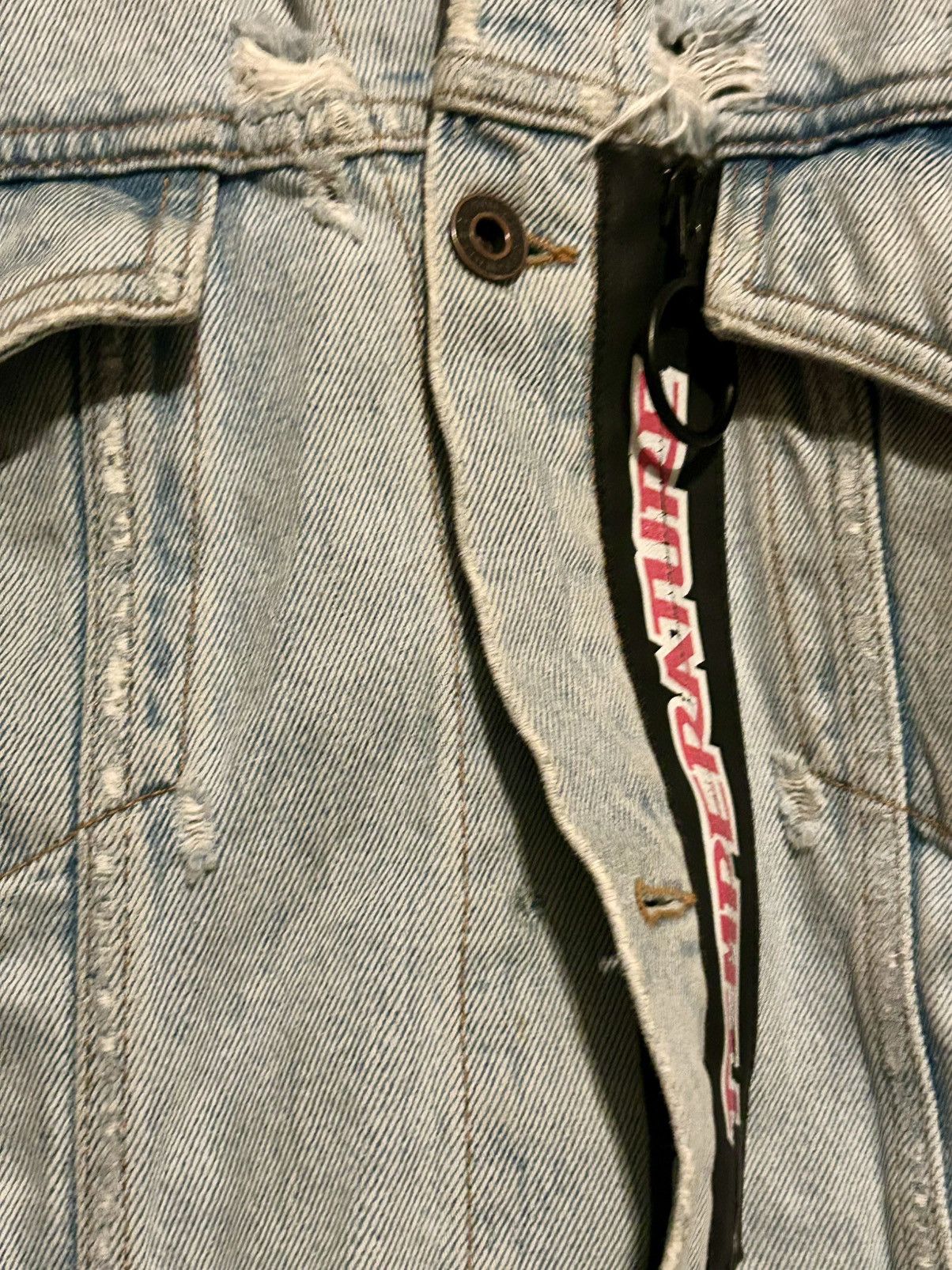 Off-White Off White Denim Distressed Light jean jacket Size S / US 4 / IT 40 - 3 Thumbnail