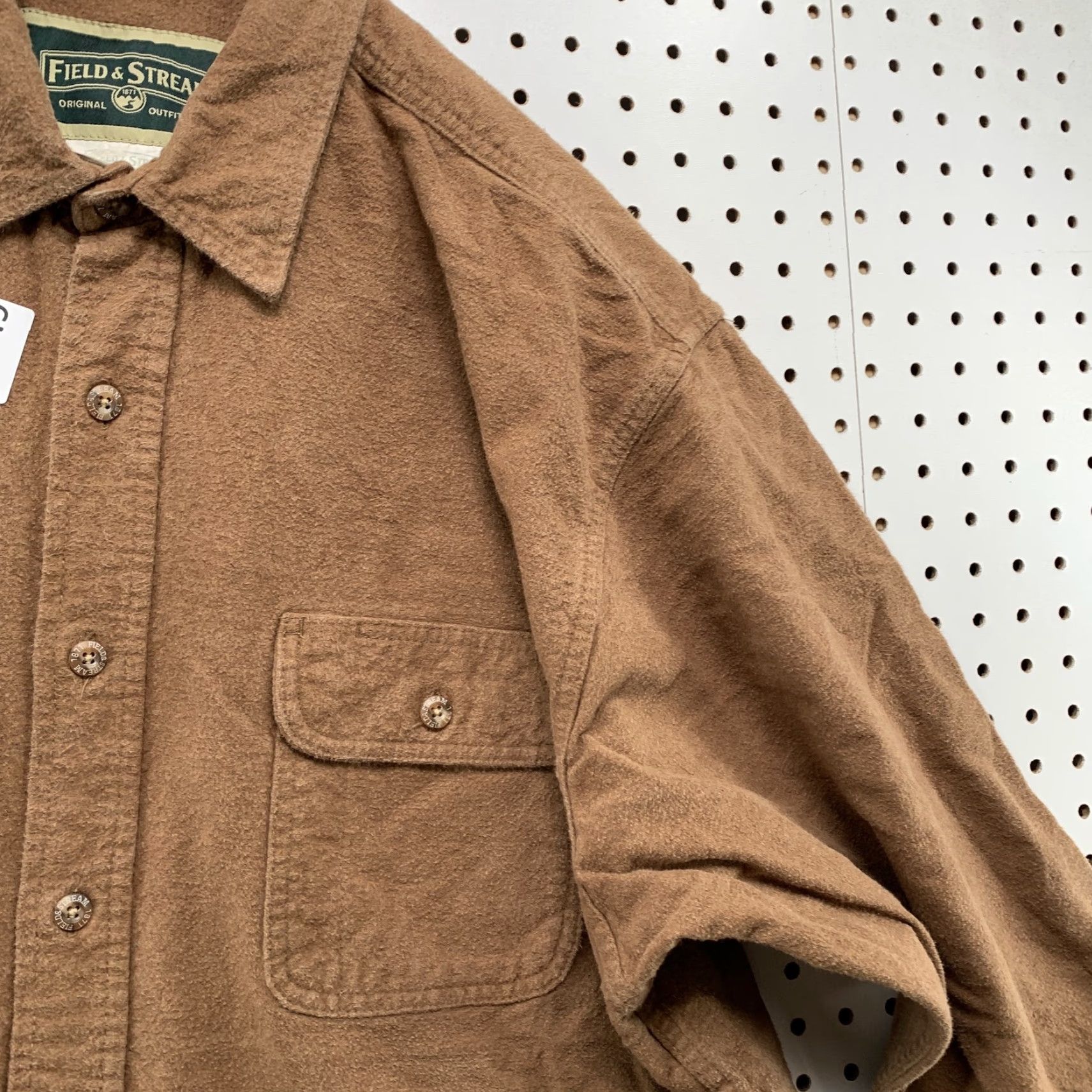 Vintage FIELD & STREAM Chamois Button Shirt Men 2XL Brown Long Sleeve Outdoor Shirt Adult Regular Brown 2XL Men Size US XXL / EU 58 / 5 - 7 Thumbnail