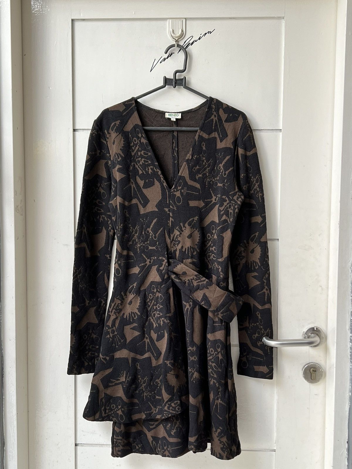 Kenzo KENZO Paris Motive Midi Dress Size XS / US 0-2 / IT 36-38 - 1 Thumbnail