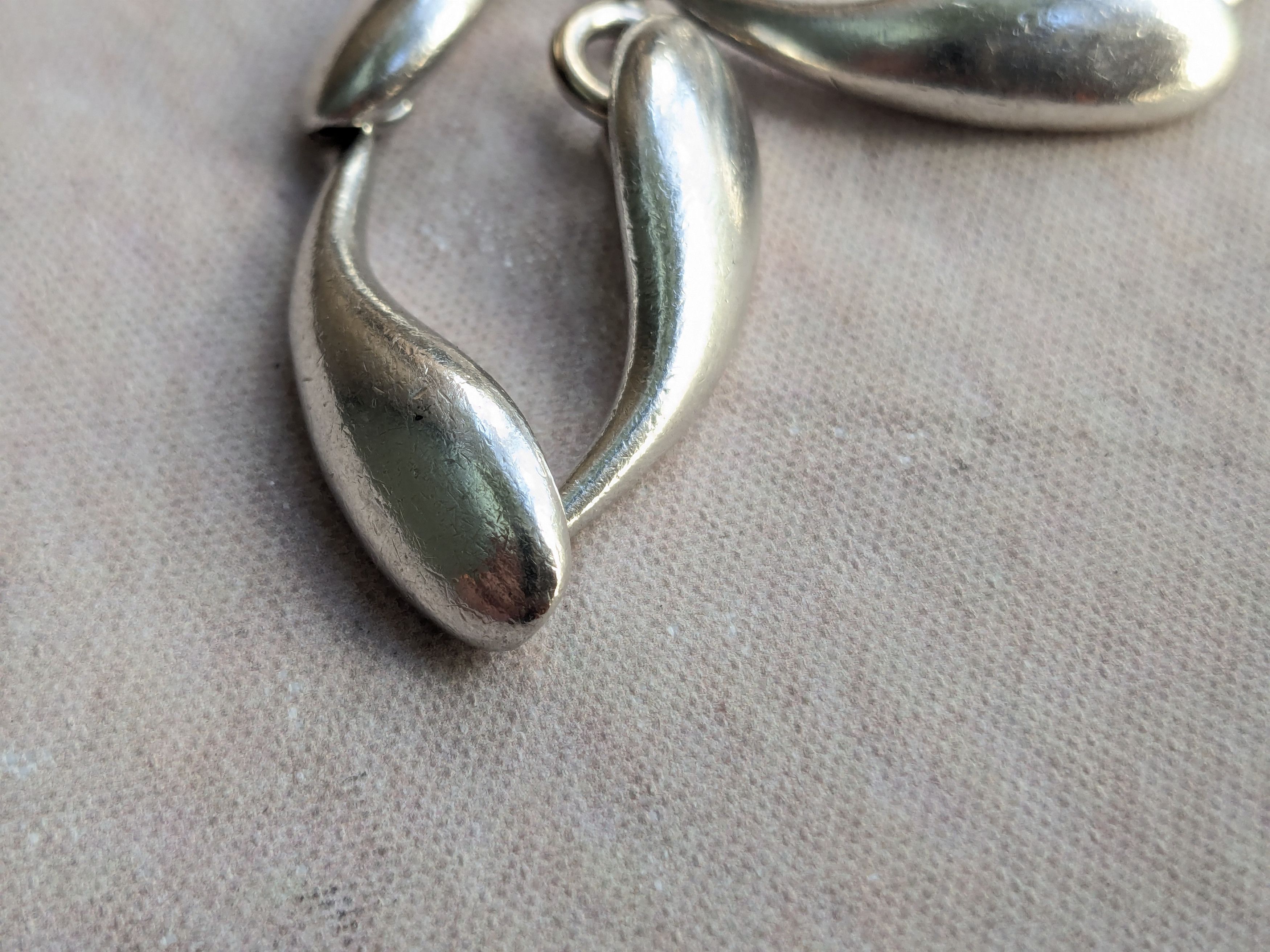 Jewelry Vintage Sterling Silver Bracelet E.Schiff Whale Modern Avant Size ONE SIZE - 13 Thumbnail