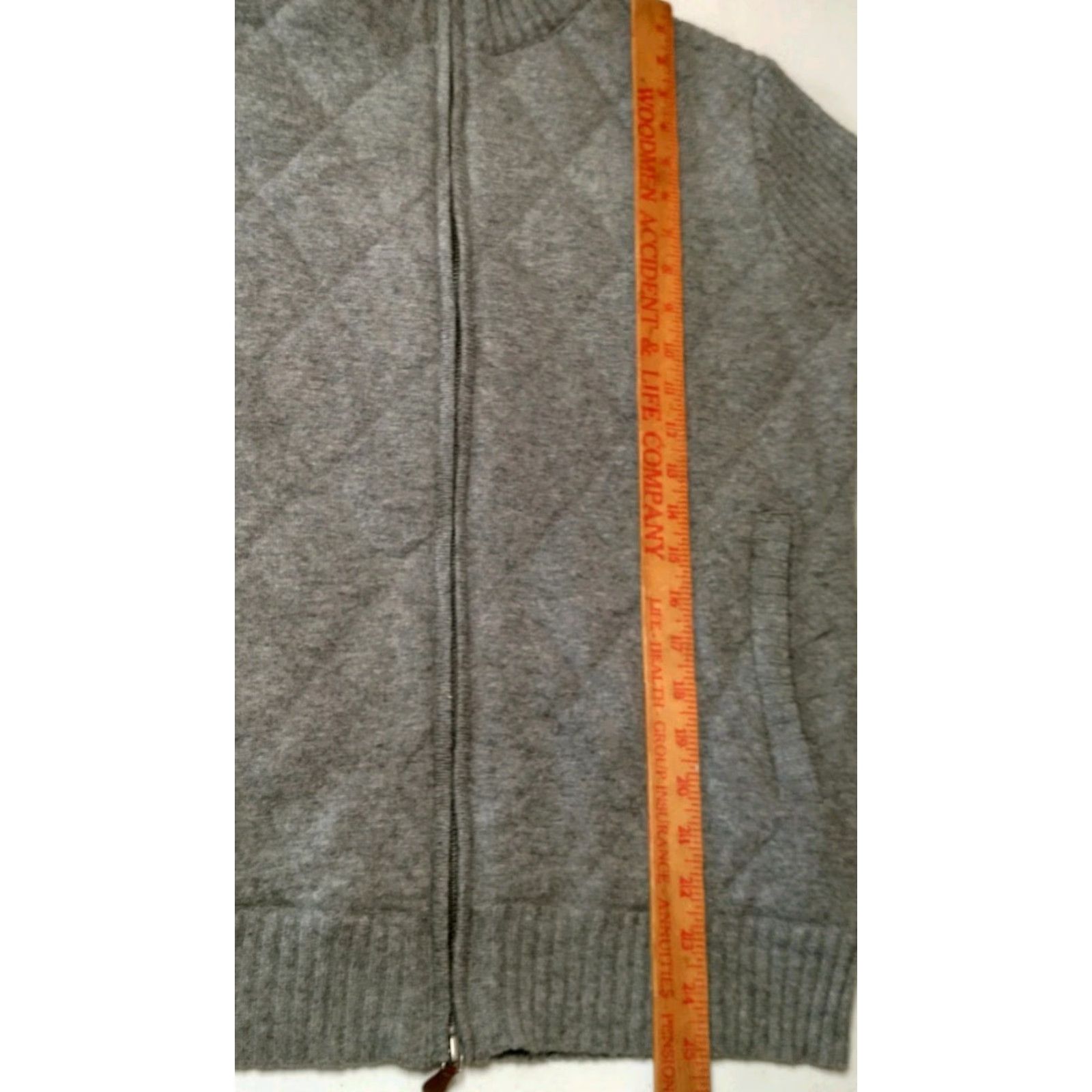 Vintage VINTAGE Maker & Co. Cardigan Sweater M Gray Extra Fine Merino Wool Quilted Slim Fit Mens Size US M / EU 48-50 / 2 - 4 Thumbnail