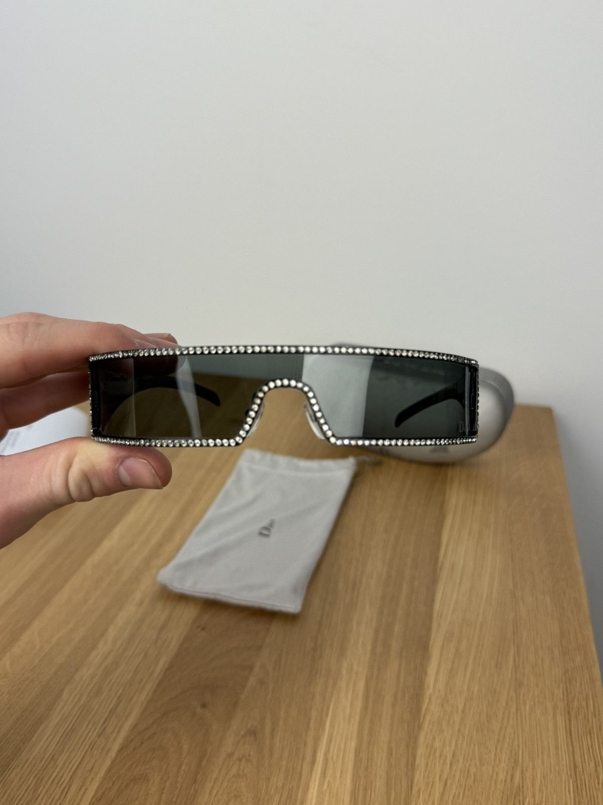 Dior × John Galliano × Vintage Swarovski Crystal PUNK SUNGLASSES Spring 2003 Size ONE SIZE - 5 Thumbnail