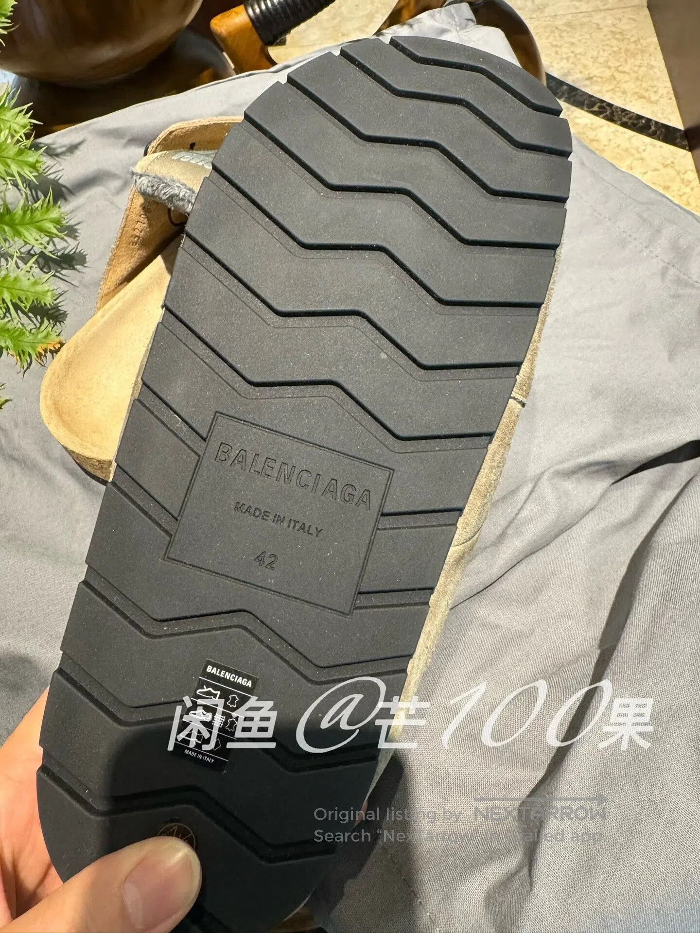 Balenciaga Balenciaga 26 Dumbo Khaki Distressed Suede Mules. Size US 10 / EU 43 - 6 Thumbnail