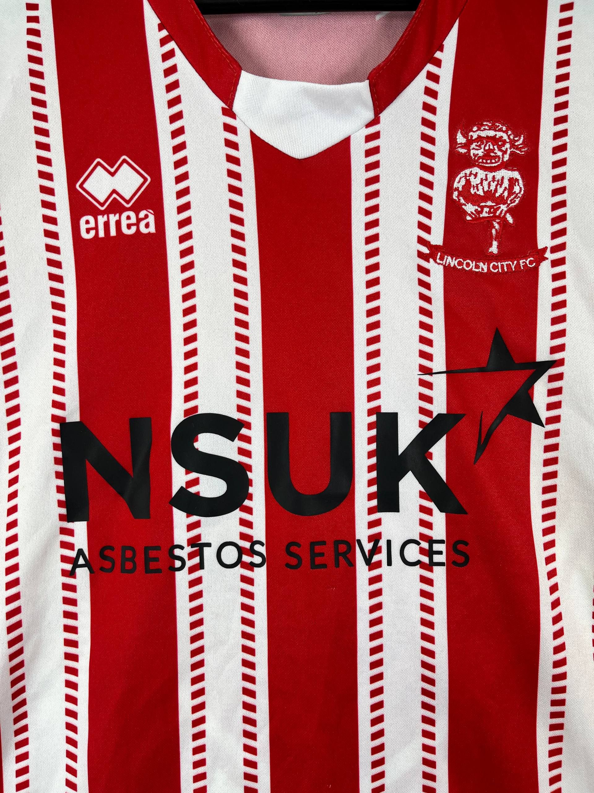Errea Lincoln City 2018 2019 Home Shirt Errea NSUK Sponsor Size XS Size US XS / EU 42 / 0 - 2 Thumbnail