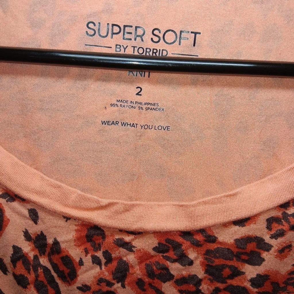 Torrid Torrid, leopard print tank top, orange & black, nwot, 2x Size XL / US 12-14 / IT 48-50 - 2 Thumbnail