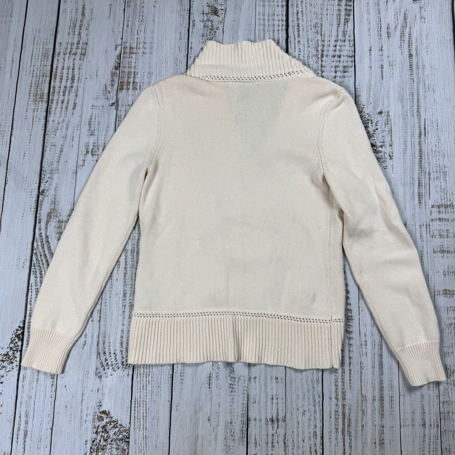 Ralph Lauren VINTAGE Lauren Ralph Lauren Ivory 4-Button Knit Cardigan Sweater Size S Womens Size S / US 4 / IT 40 - 7 Thumbnail