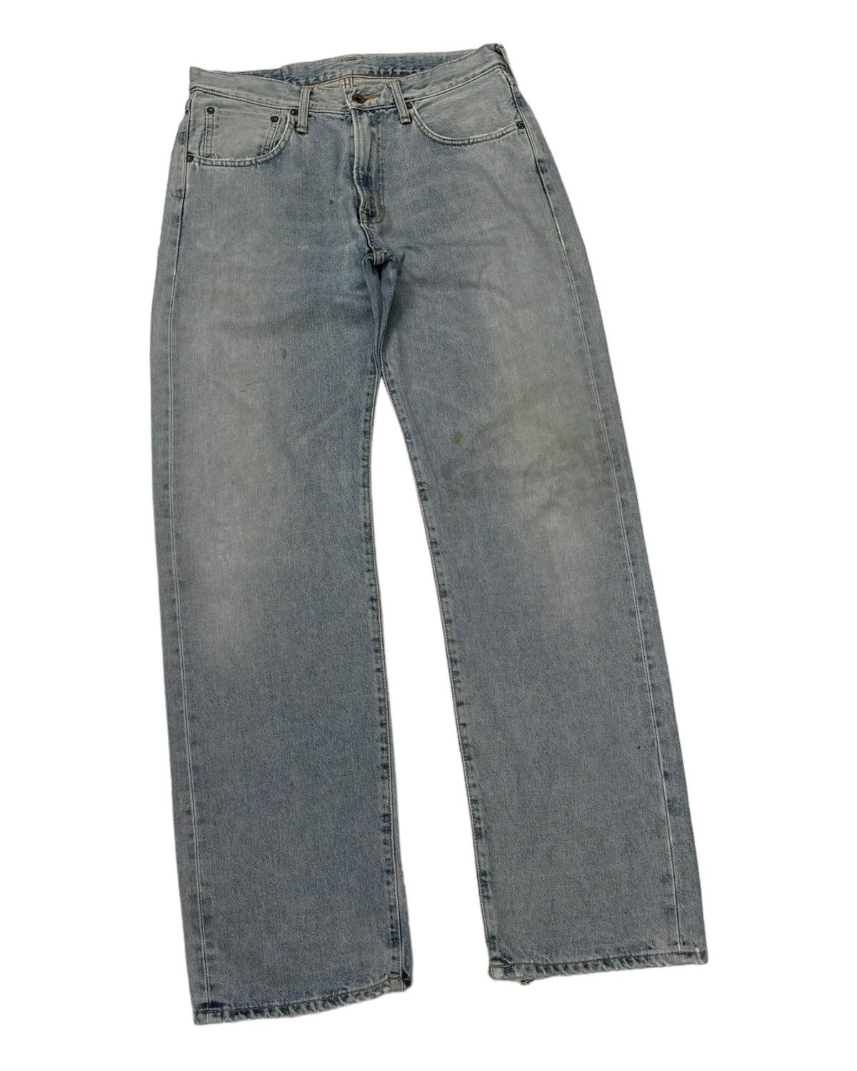 Edwin VINTAGE EDWIN 505x SELVEDGE BAGGY DISTRESSED DENIM JEANS Size US 31 - 7 Thumbnail