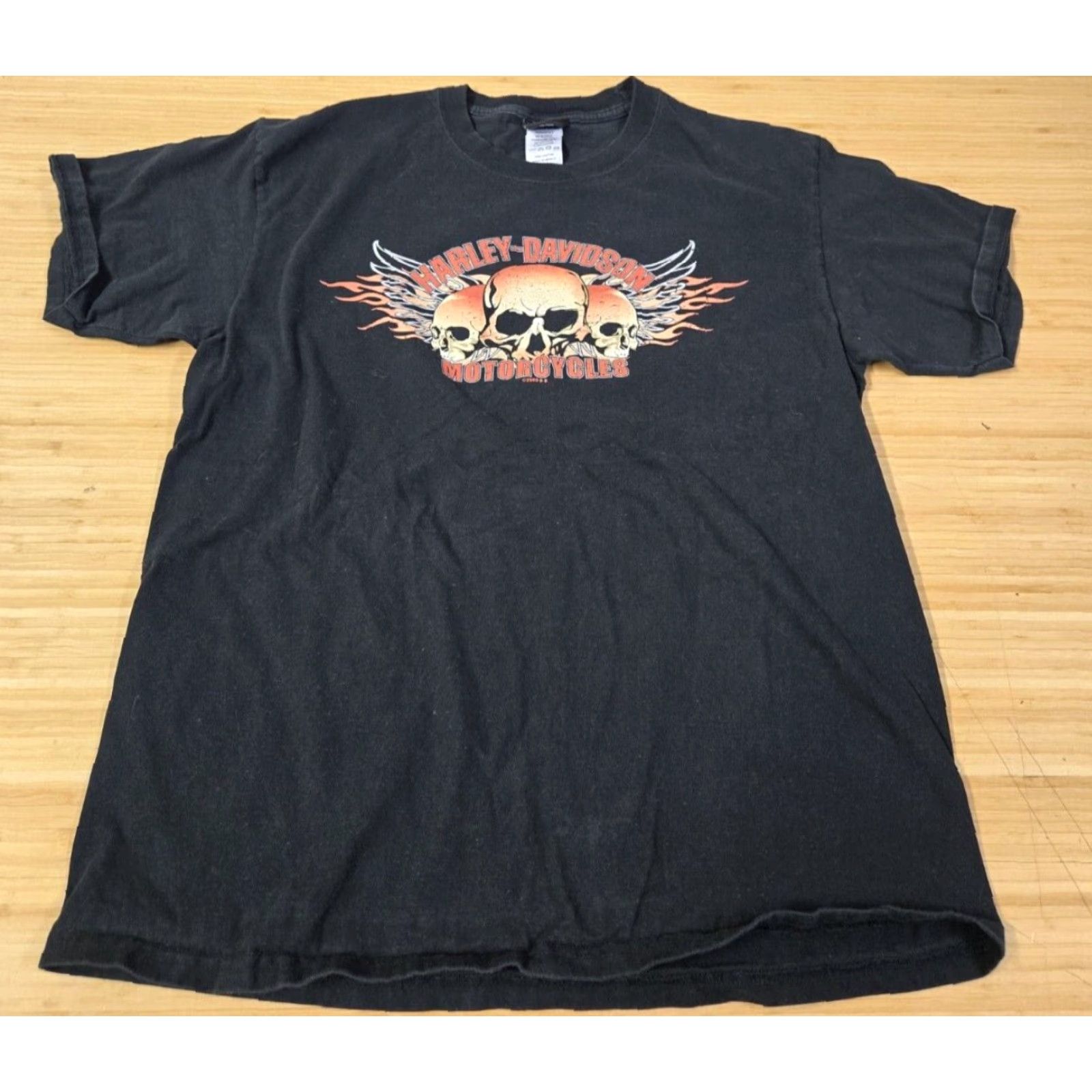 Harley Davidson Harley-Davidson Men’s T-Shirt Black Short Sleeve Crew Neck Grizzly Bear Logo 2000s L Large Hanes Beefy-T Black Mens Size US L / EU 52-54 / 3 - 2 Thumbnail