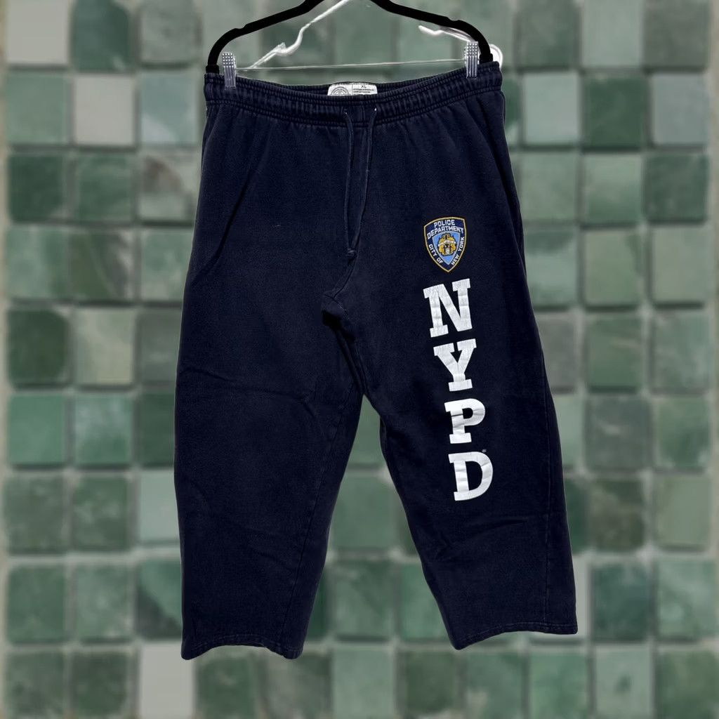 Vintage VINTAGE NYPD Sweatpants XL Men Wide-Leg 90s Blue Official NYPD Size US 34 / EU 50 - 1 Thumbnail