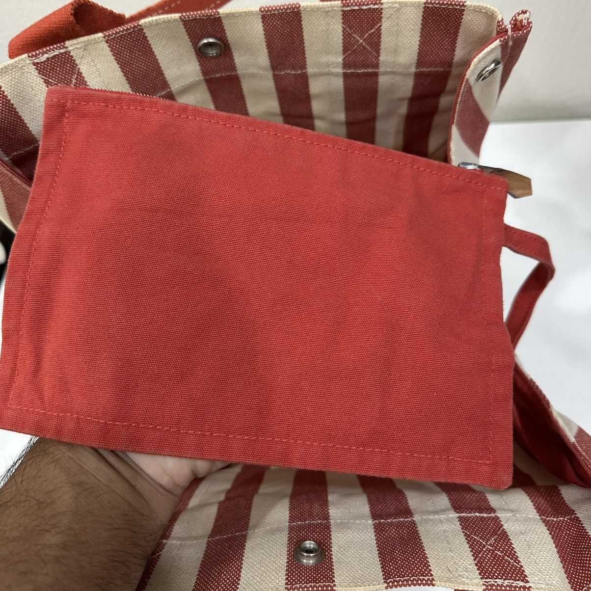 Hermes ‼️LASTDROP‼️ HERMES CANNES PM STRIPED CANVAS TOTE BAG Size ONE SIZE - 11 Thumbnail