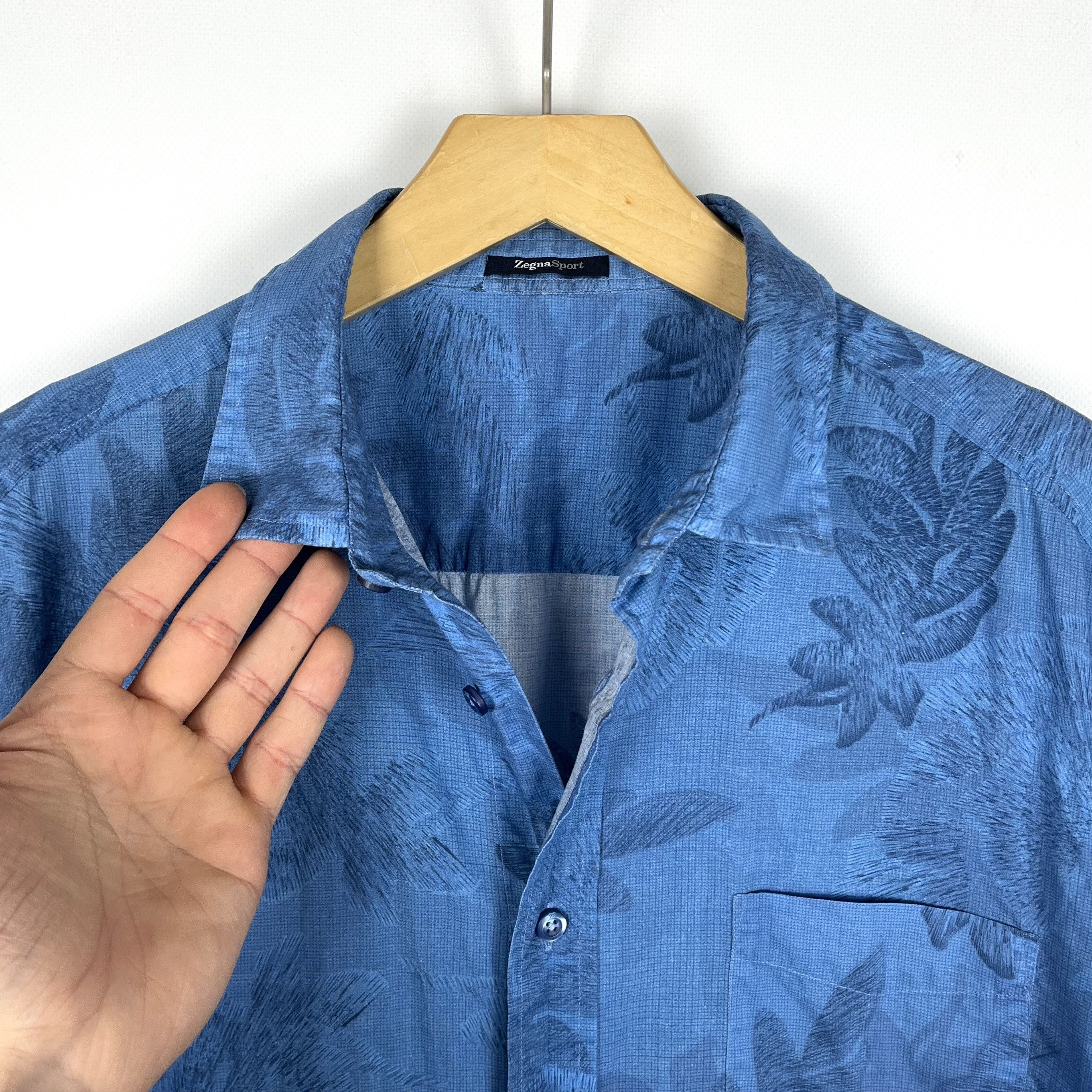 Ermenegildo Zegna Designer Ermenegildo Zegna Button Up Floral Pattern Shirt Size US M / EU 48-50 / 2 - 7 Thumbnail