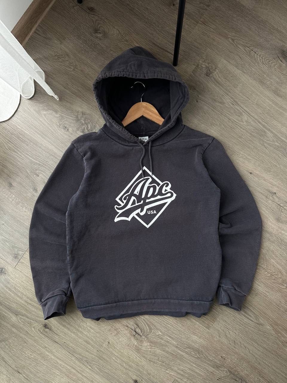 A.P.C. Vintage A.P.C. U.S. Faded Style Hoodie Black Graphic Logo Size US S / EU 44-46 / 1 - 5 Thumbnail
