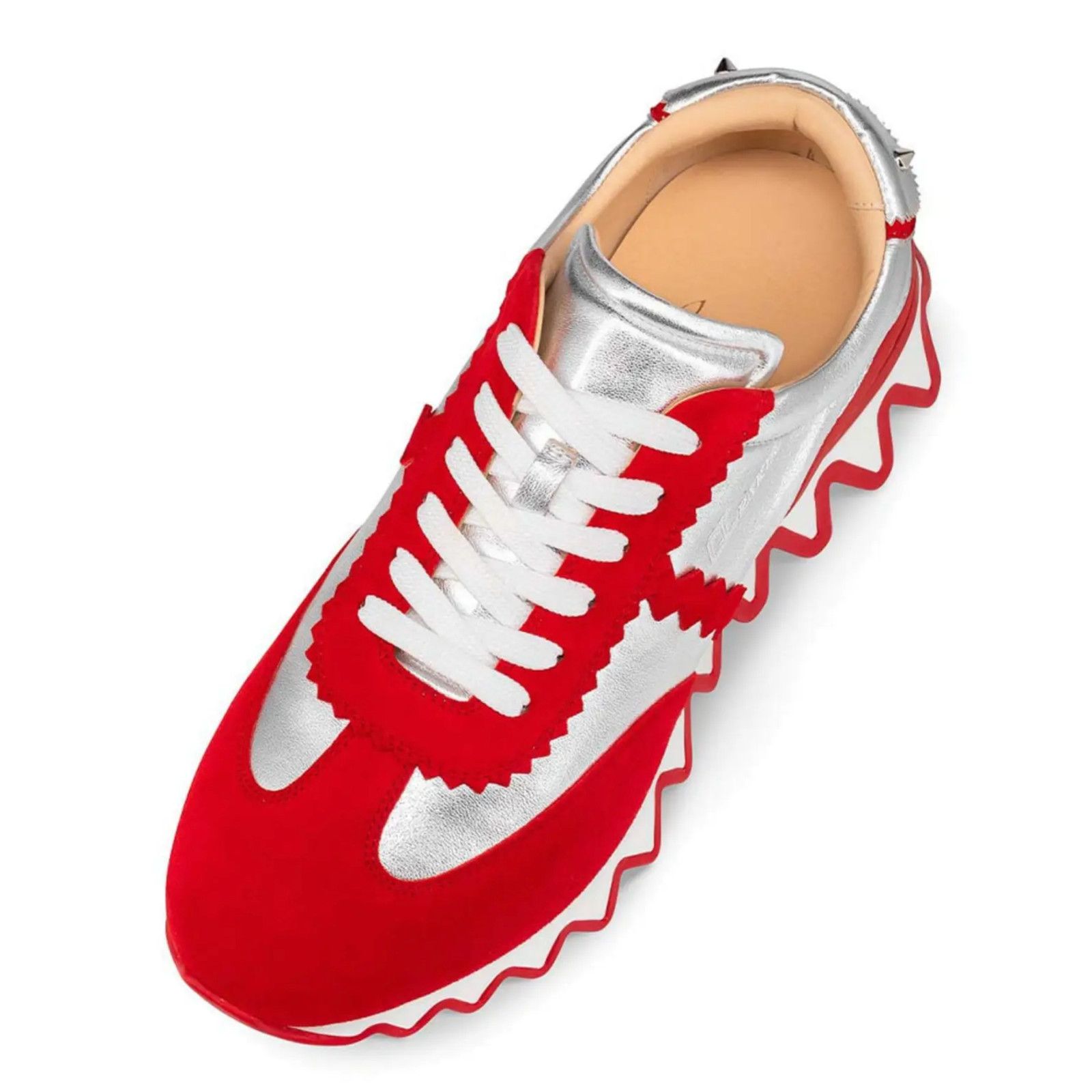 Christian Louboutin Christian Louboutin Loubishark Flat Red Silver Platform Size US 12 / EU 45 - 7 Thumbnail