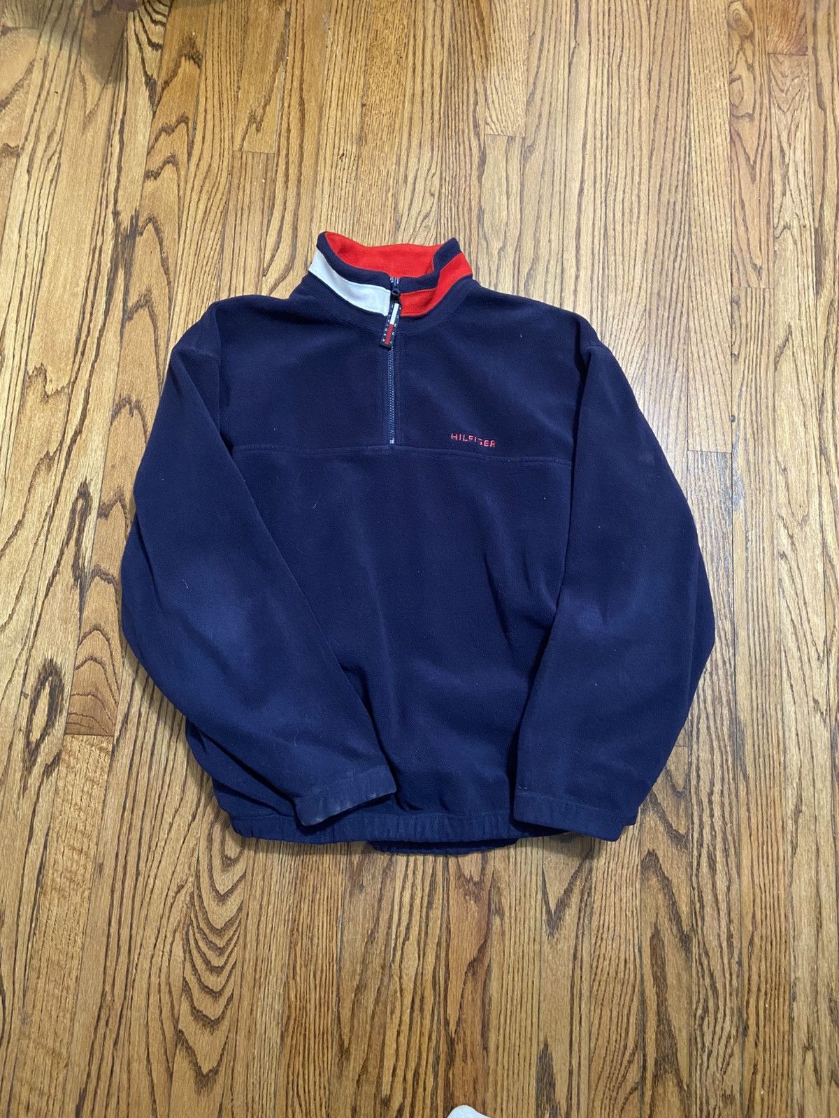 Tommy Hilfiger × Vintage Vintage Tommy Hilfiger fleece jacket Size US XL / EU 56 / 4 - 1 Thumbnail
