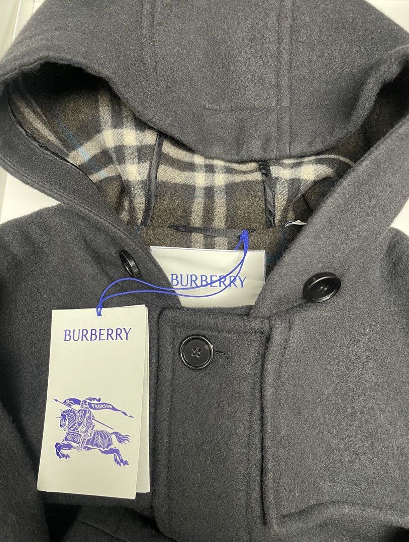 Burberry BURBERRY Mens Hooded Wool Duffle Coat Size US L / EU 52-54 / 3 - 3 Thumbnail