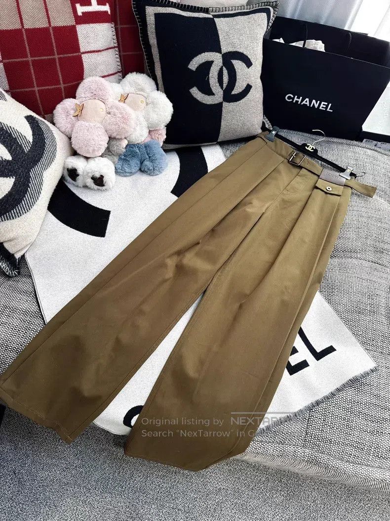 Loewe Loewe Khaki Green Straight Leg Long Pants Size 42" / US 20 - 8 Thumbnail