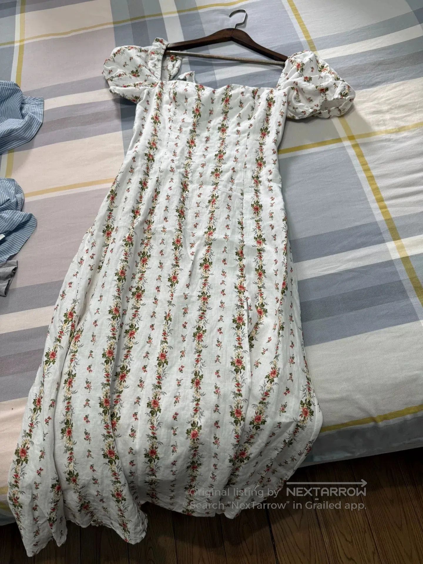 Reformation Floral Ruffled Linen Midi Dress. Size M / US 6-8 / IT 42-44 - 4 Thumbnail