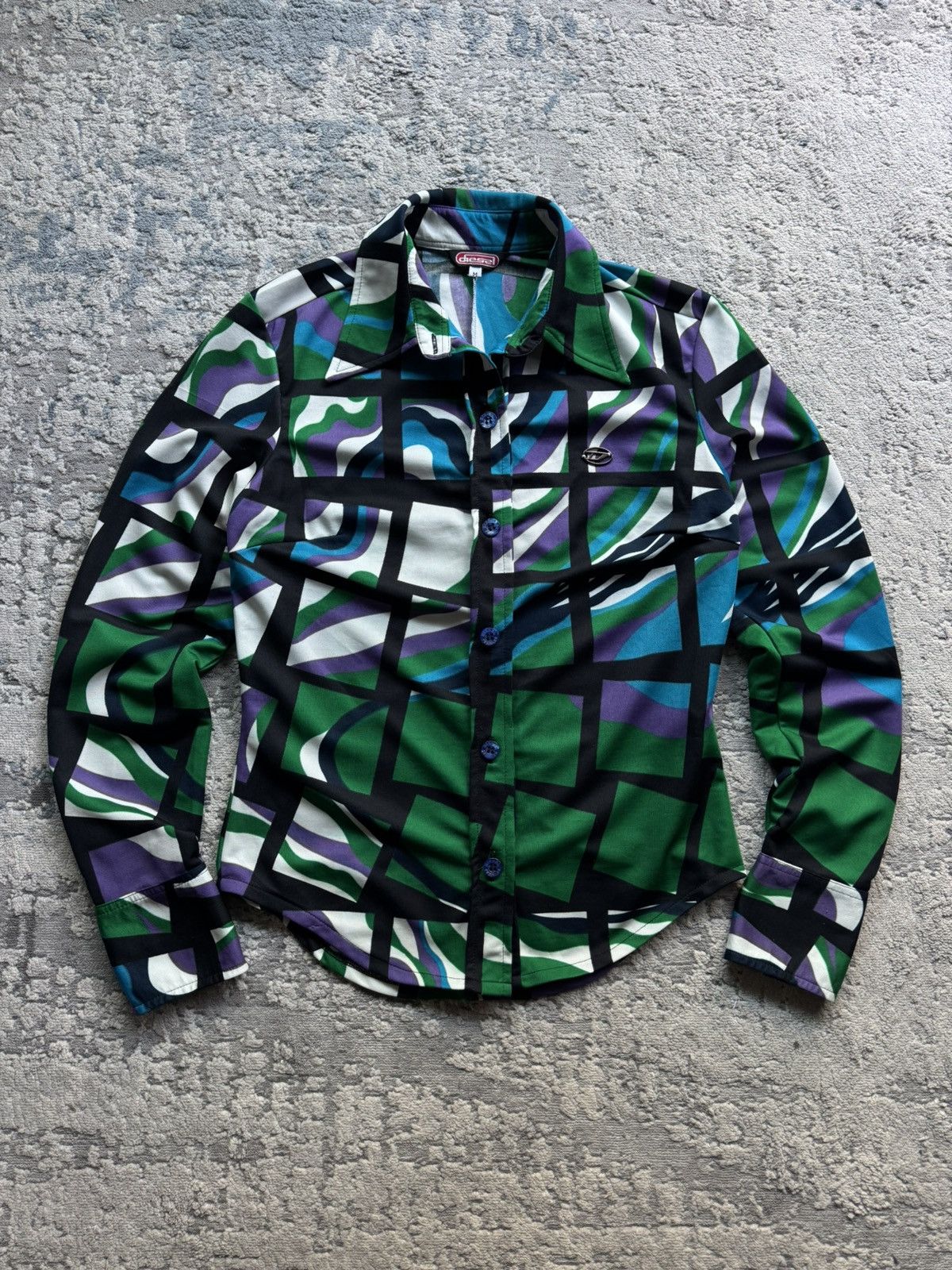 Diesel Diesel Vintage Abstraction Printed Y2K shirt Size M Size M / US 6-8 / IT 42-44 - 1 Thumbnail