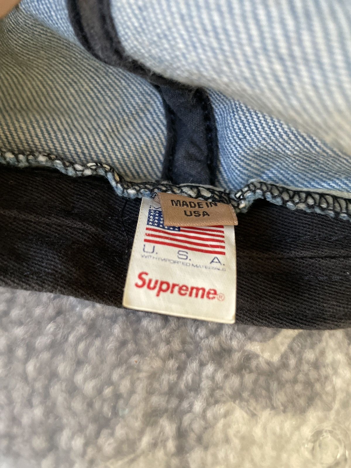 Burberry × Supreme Supreme Burberry Denim 6-Panel Washed Blue Cap Size ONE SIZE - 3 Thumbnail