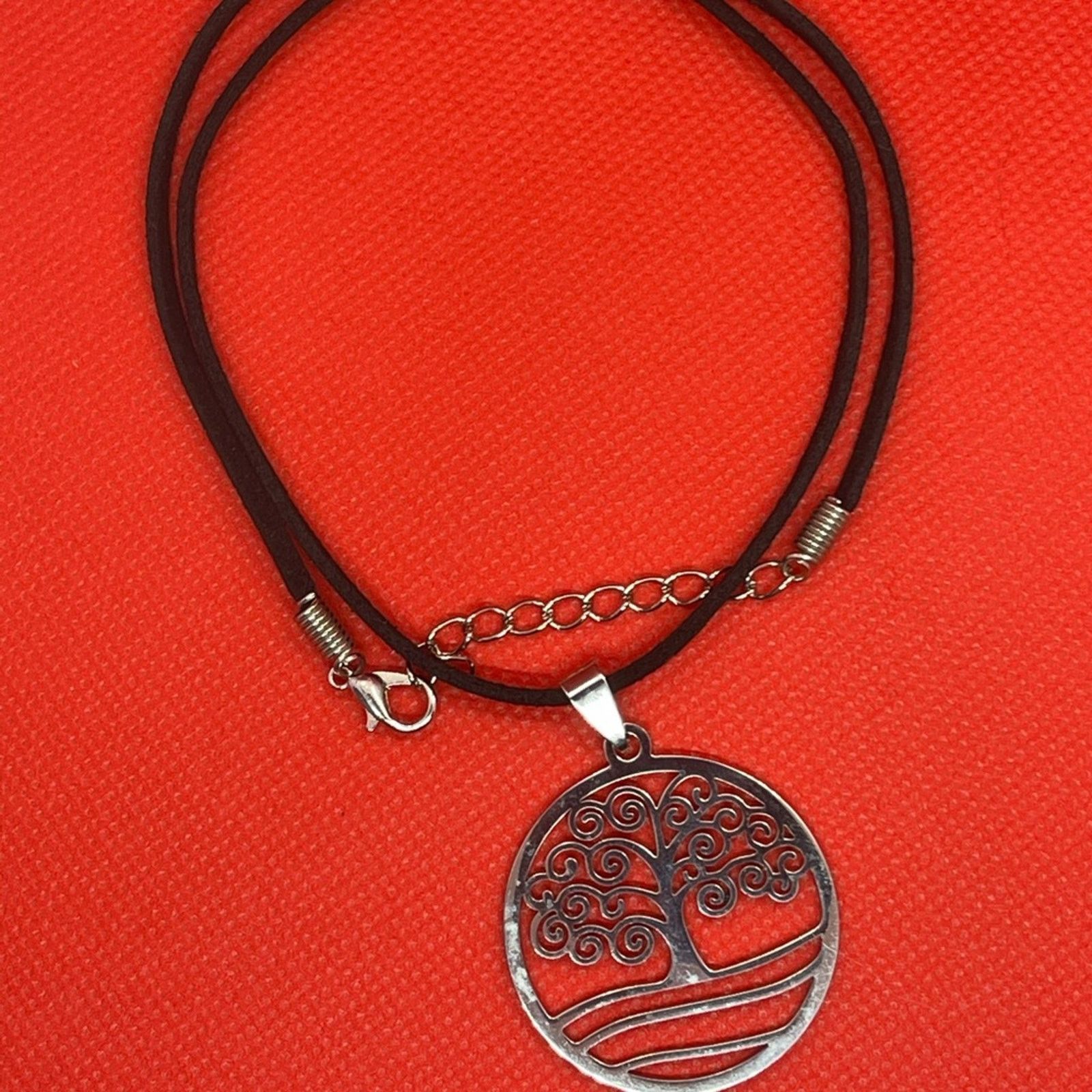 Other Leather Chorded Stainless Steel Tree of Life Size ONE SIZE - 1 Thumbnail