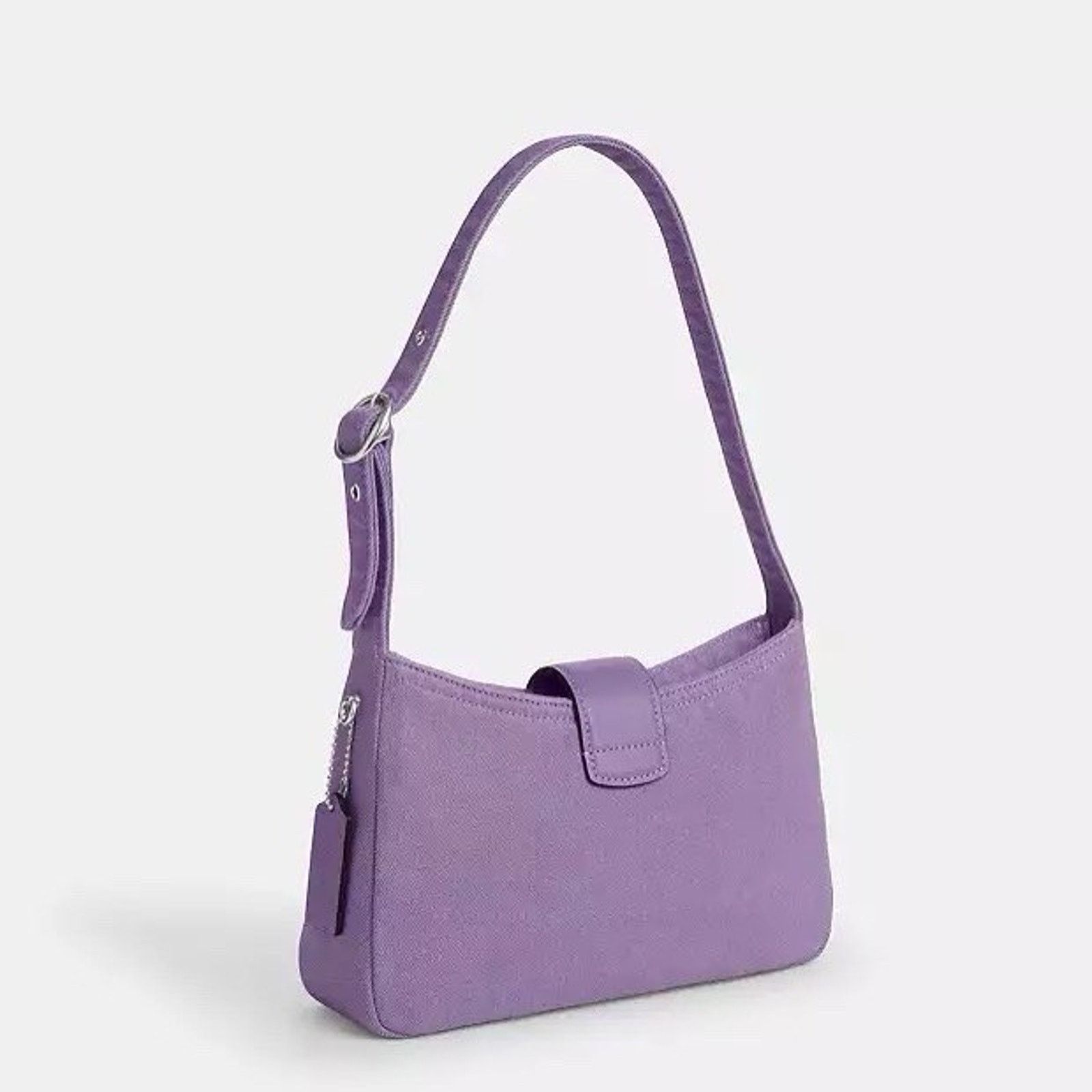 Coach NWT Coach Eliza Shoulder Bag Denim CBR14 Silver/Iris Size ONE SIZE - 11 Thumbnail