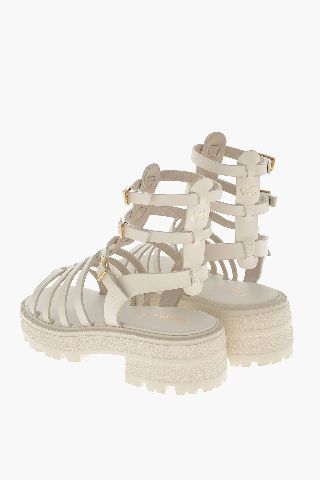 Dior o1mm0326 Leather Sandals in White Size US 10.5 / IT 40.5 - 3 Thumbnail