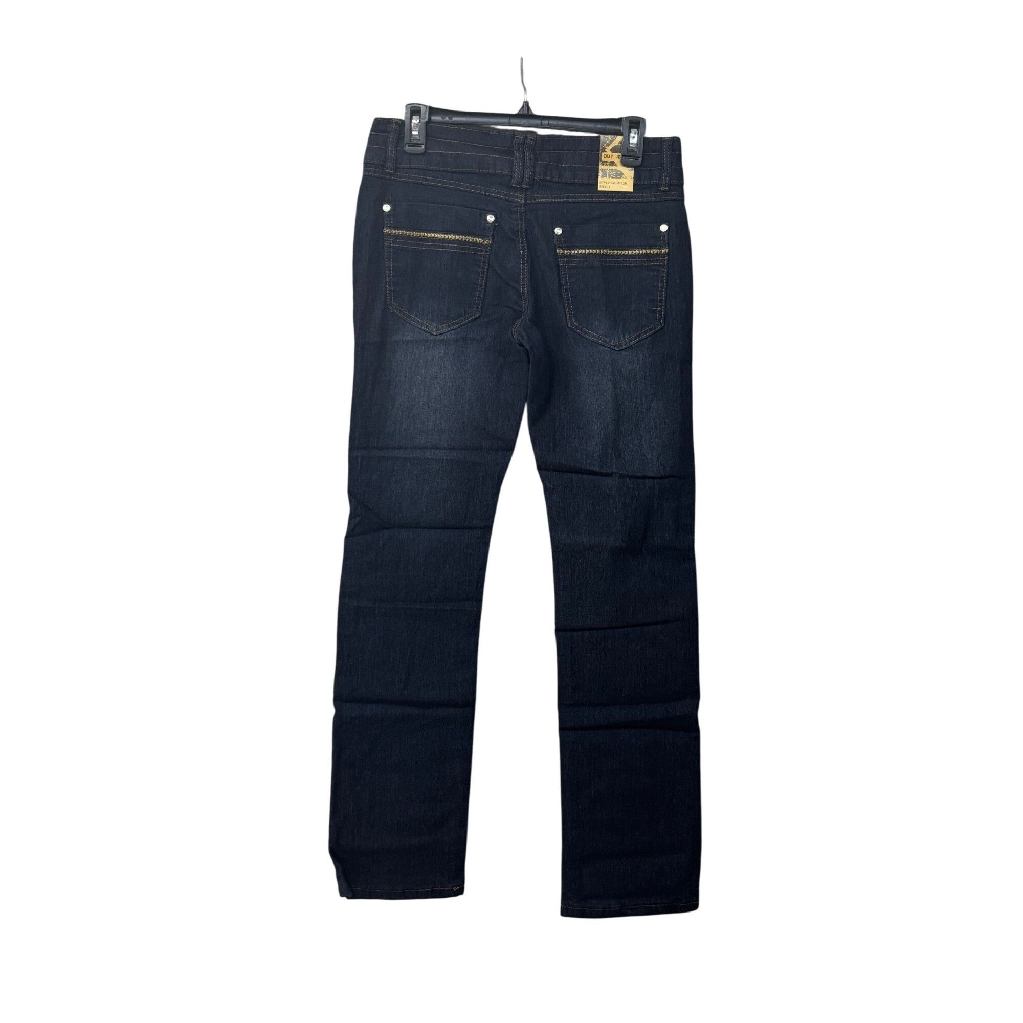 Other Out Jeans Women’s Cross-stitch Straight Leg Stretch Jeans, D Size 28" / US 6 / IT 42 - 16 Thumbnail