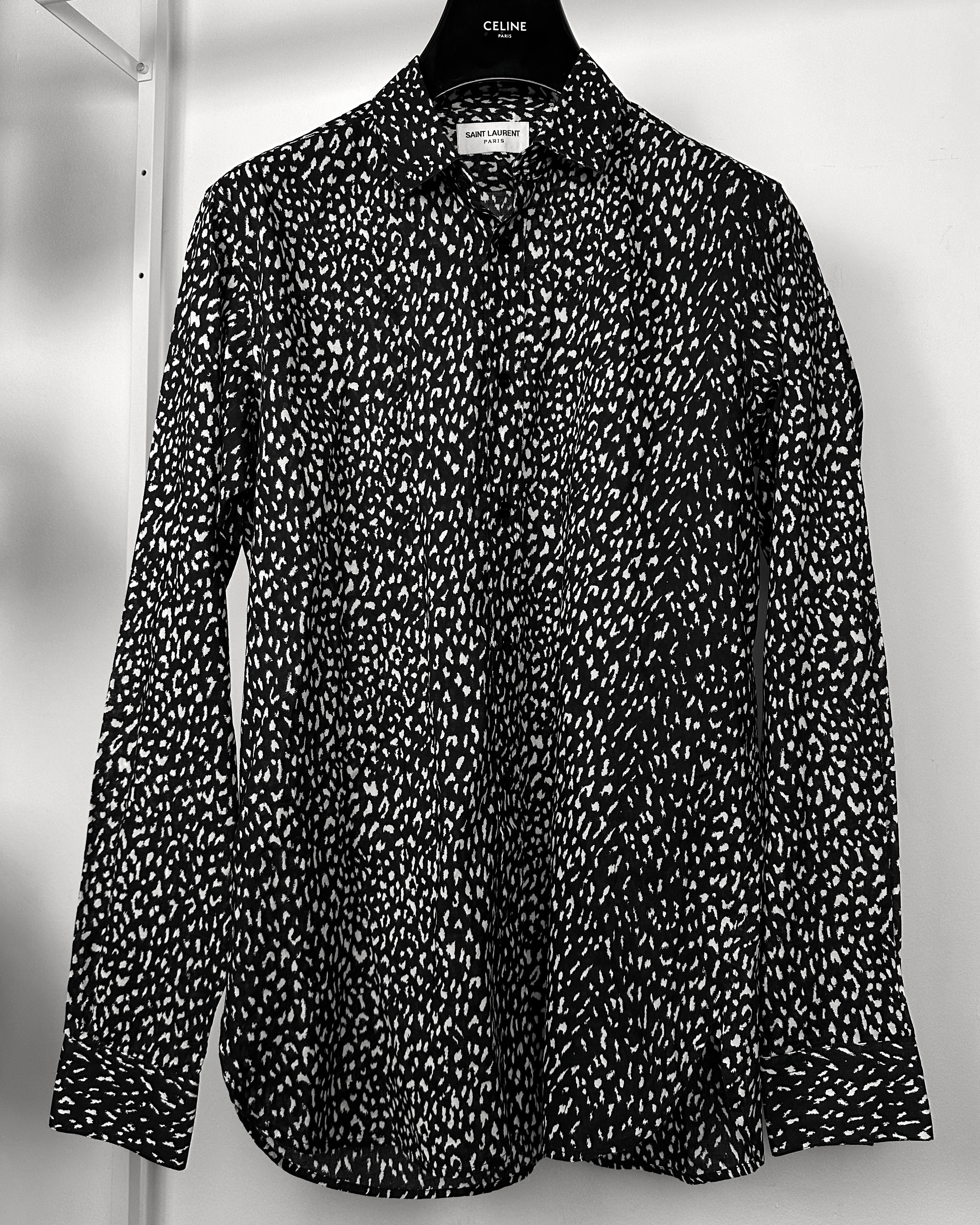 Saint Laurent Paris Saint Laurent Babycat Pattern Button Up Shirt Size US M / EU 48-50 / 2 - 3 Thumbnail