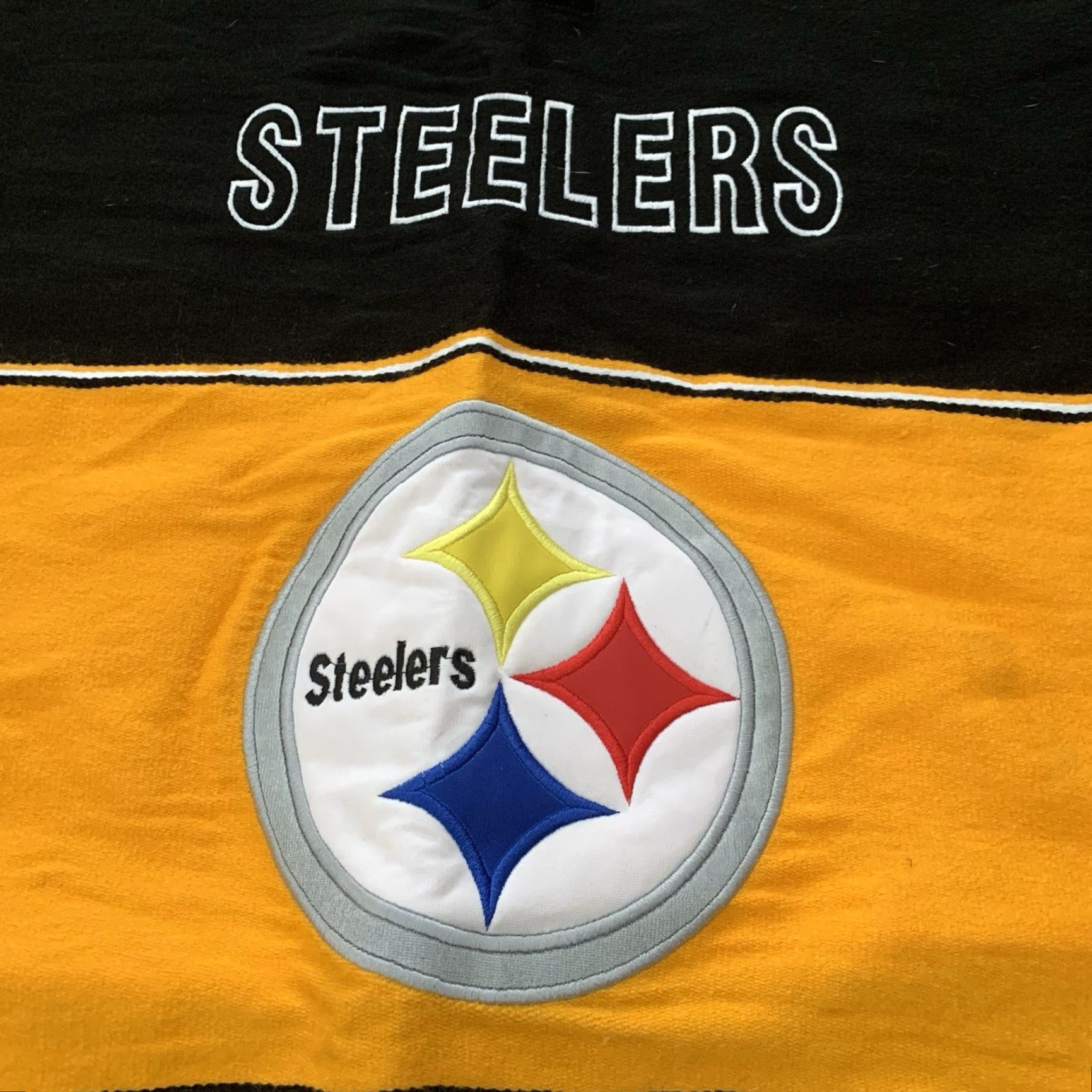 NFL NFL Steelers Poncho Pullover Shirt Men One Size Black Gold Fringe Multicolor Striped Long Casual All Seasons Embroidered Size US M / EU 48-50 / 2 - 2 Thumbnail