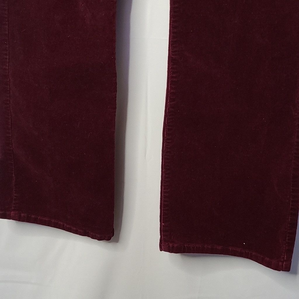 The Unbranded Brand Edyson Chelsea boot cut red purple corduroy pants sz 33S Size 33" - 3 Thumbnail