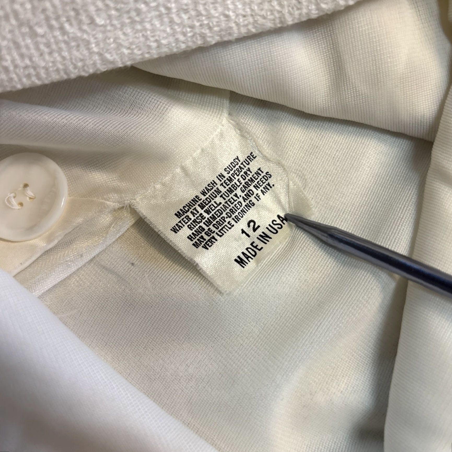 Vintage VINTAGE Bleyle Blazer Women Ivory 2 Button Size 12 Made In USA Womens Blazer 12 USA Size XL / US 12-14 / IT 48-50 - 4 Thumbnail