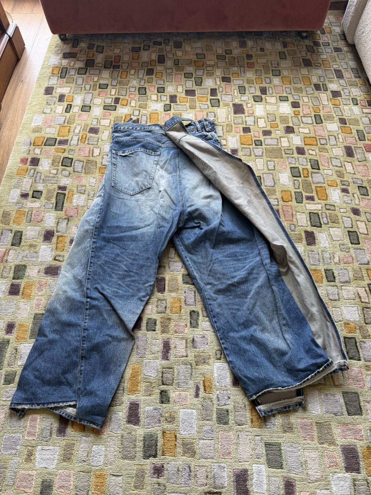 Maison MIHARA YASUHIRO Maison Mihara Yasuhiro Indigo Slide Denim Size US 31 - 3 Thumbnail