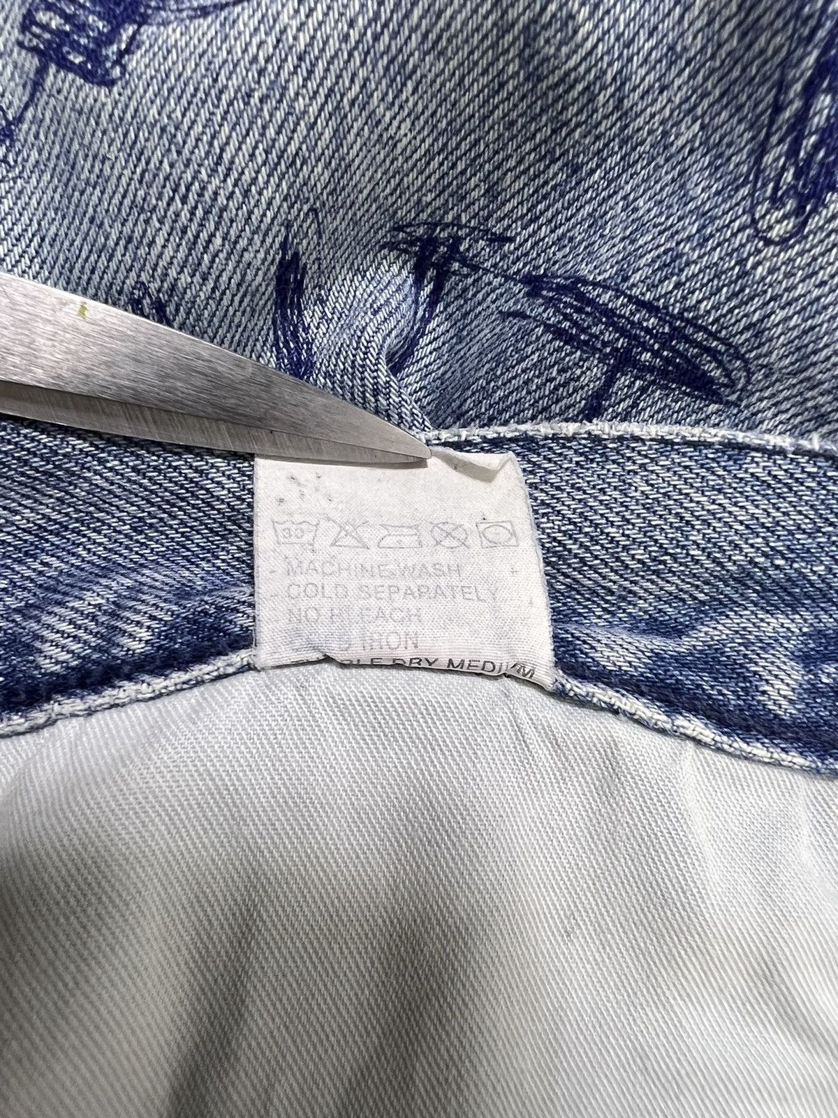 Walter Van Beirendonck W&LT Archives - A/W 1997 - Pen Graffiti Denim Jeans Size US 28 / EU 44 - 16 Thumbnail